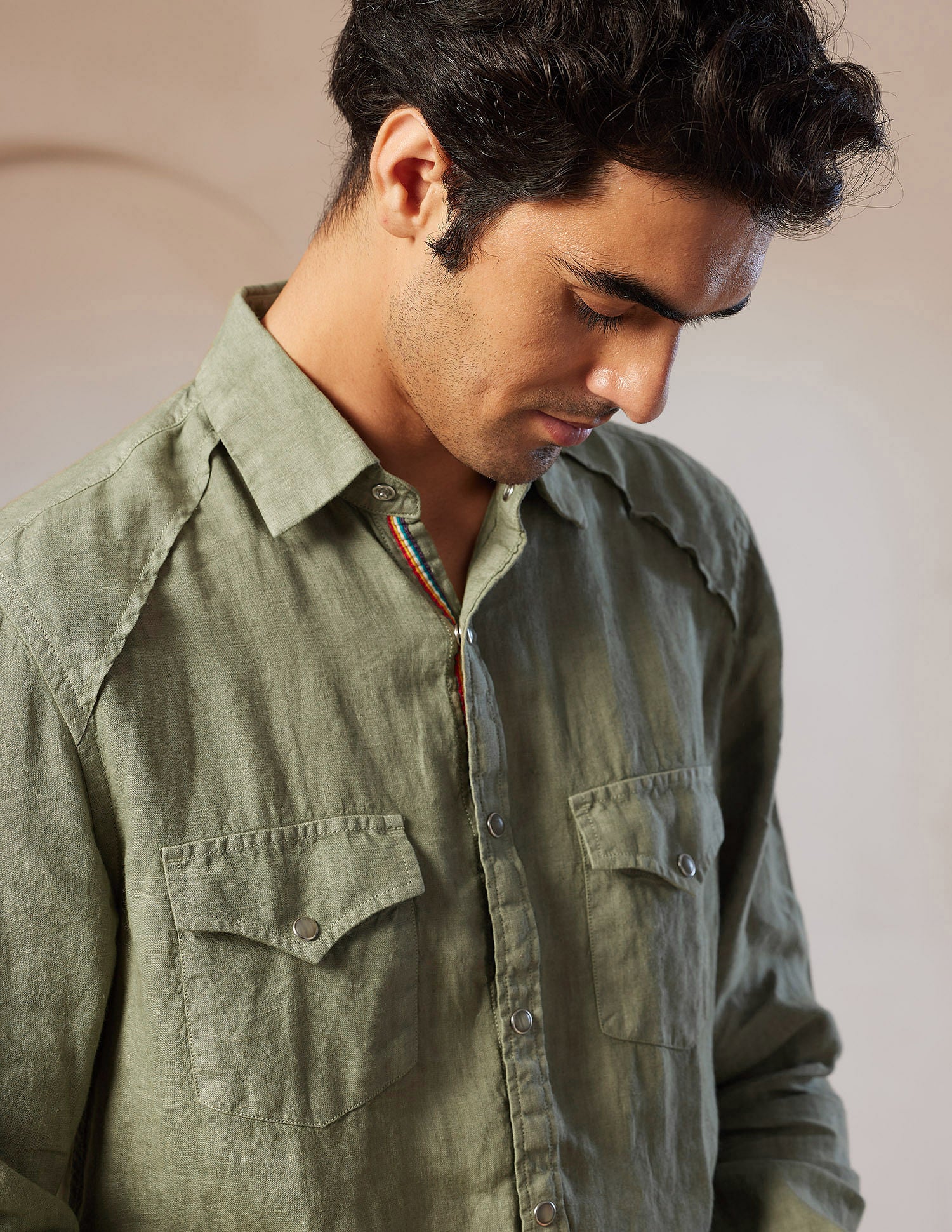 Pacho X Tailored Fit Linen Shirt - Image 8