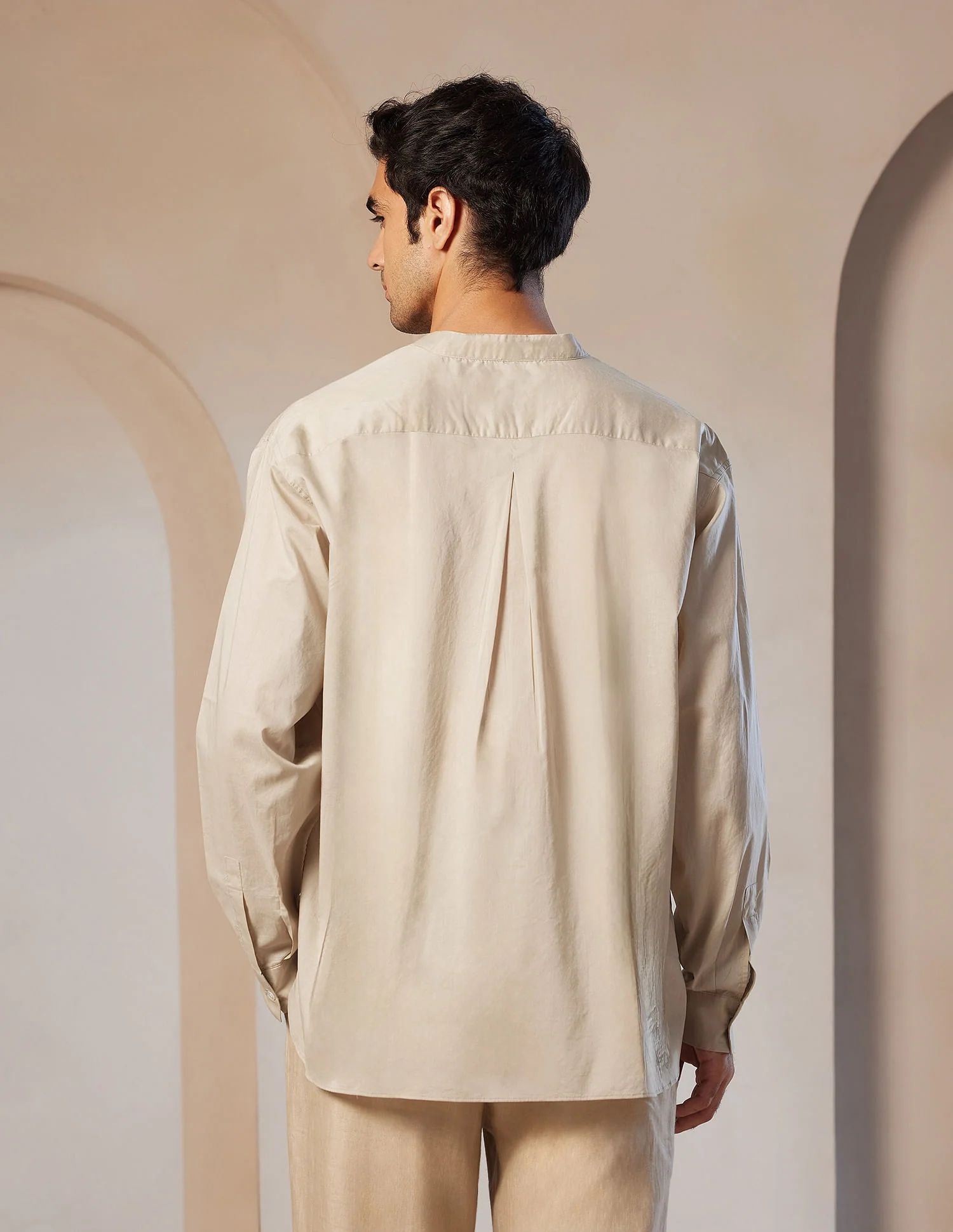 Pacho X Tailored Fit Mandarin Collar Shirt - Image 5