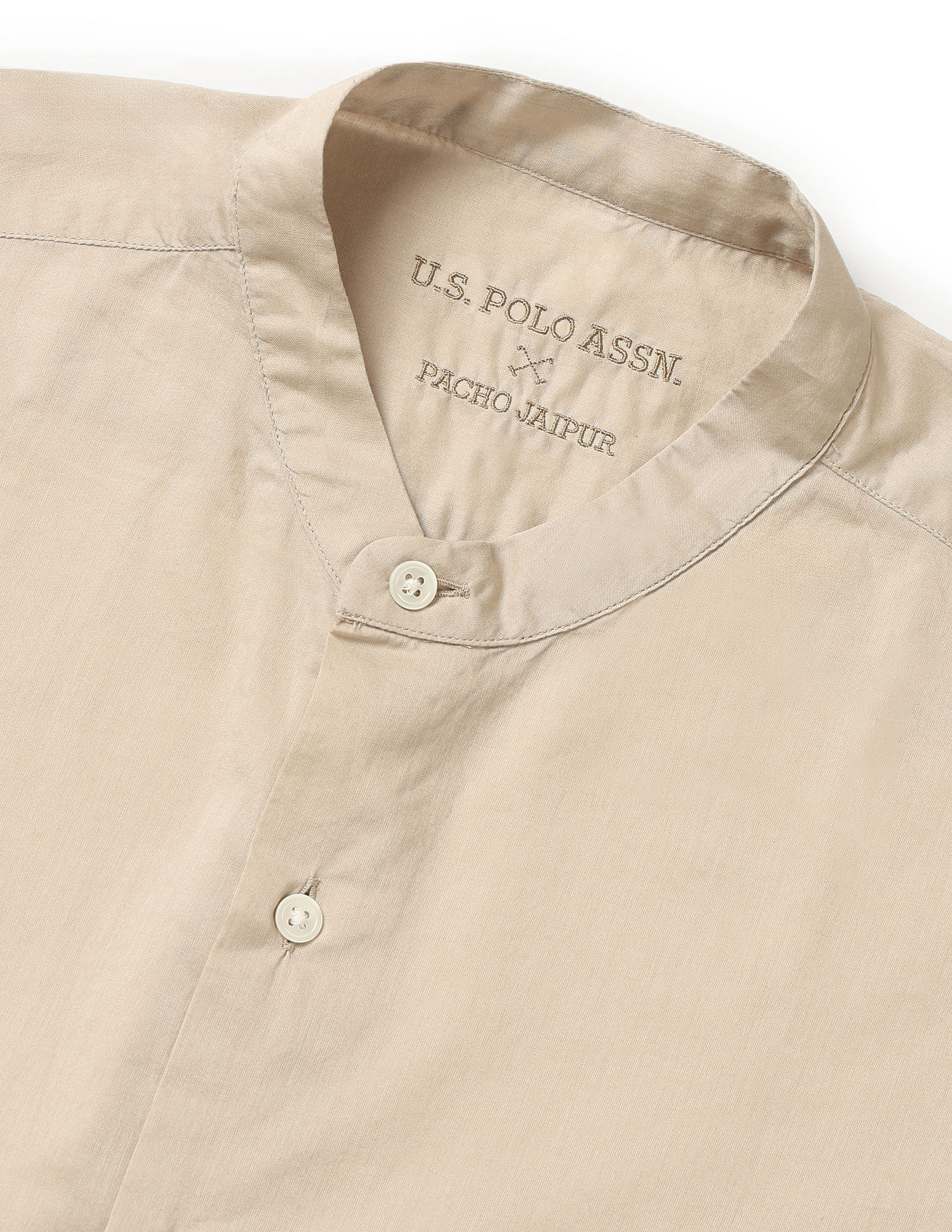 Pacho X Tailored Fit Mandarin Collar Shirt - Image 8