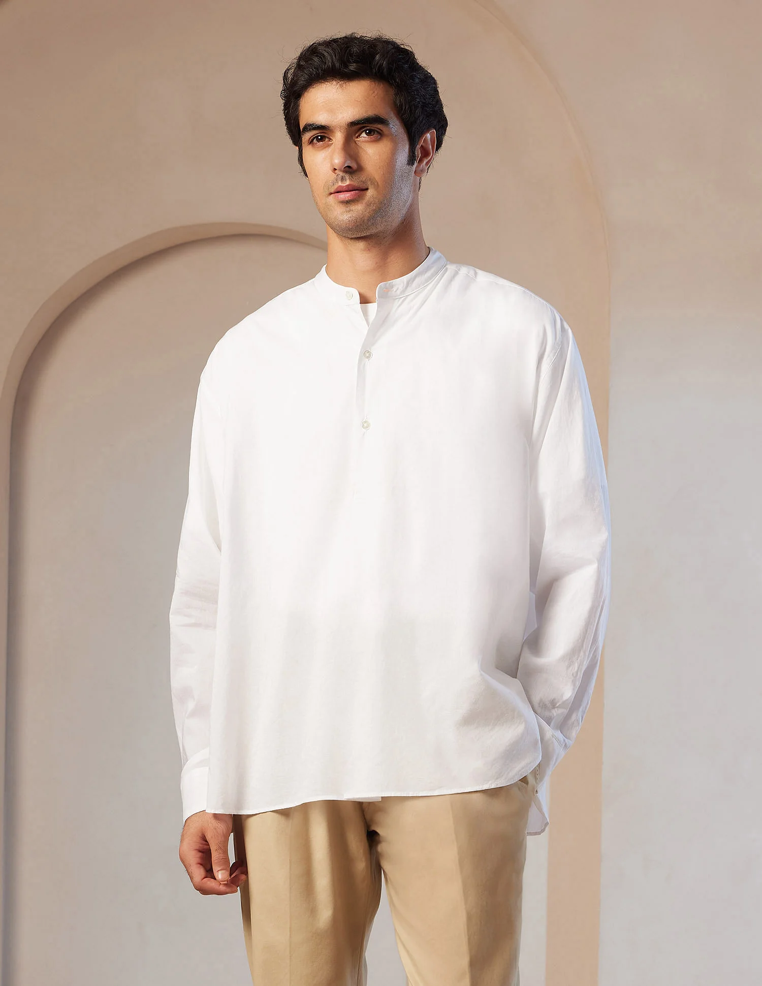 Pacho X Tailored Fit Mandarin Collar Shirt