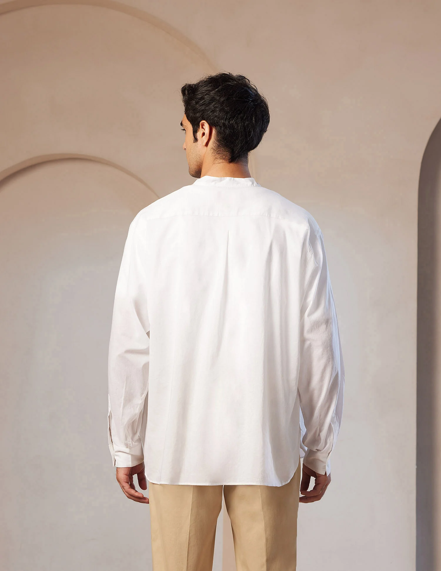 Pacho X Tailored Fit Mandarin Collar Shirt - Image 4