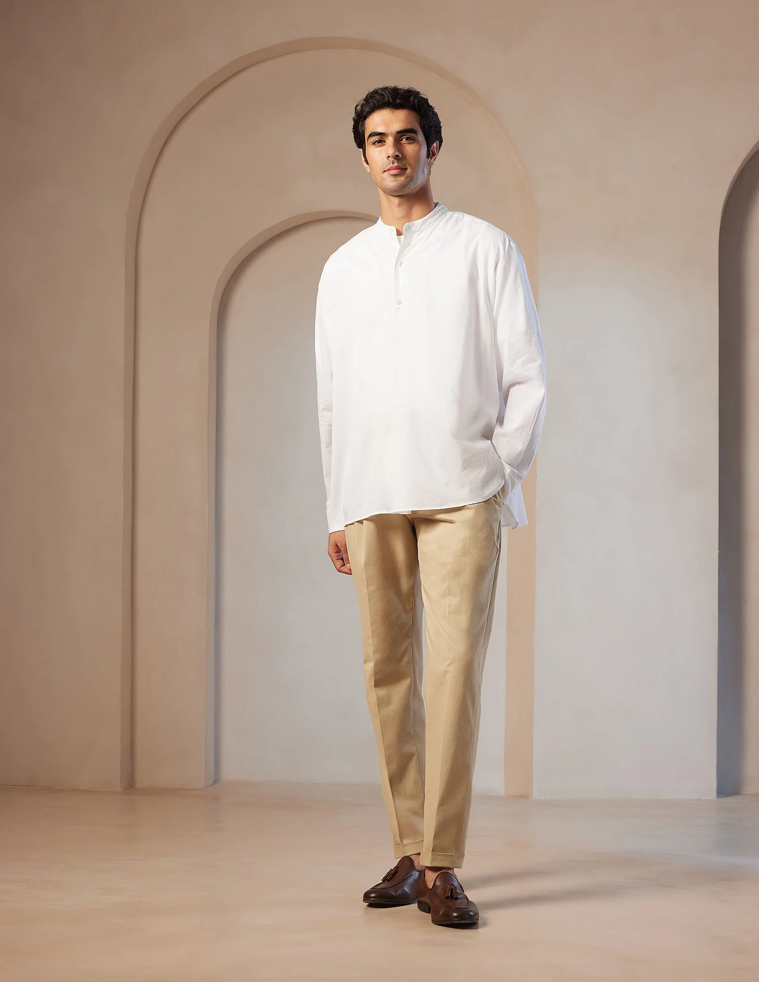 Pacho X Tailored Fit Mandarin Collar Shirt - Image 5
