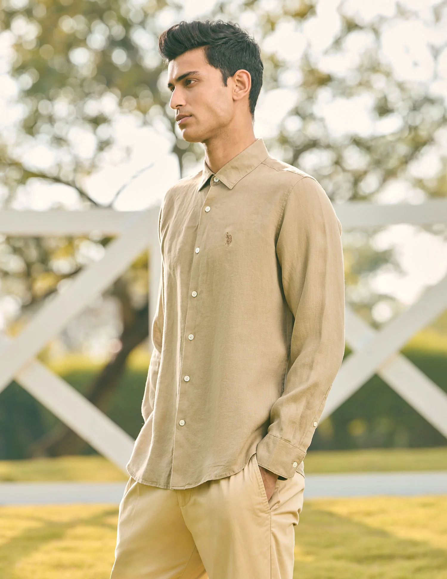 Pacho X Tailored Fit Pure Linen Shirt - Image 4