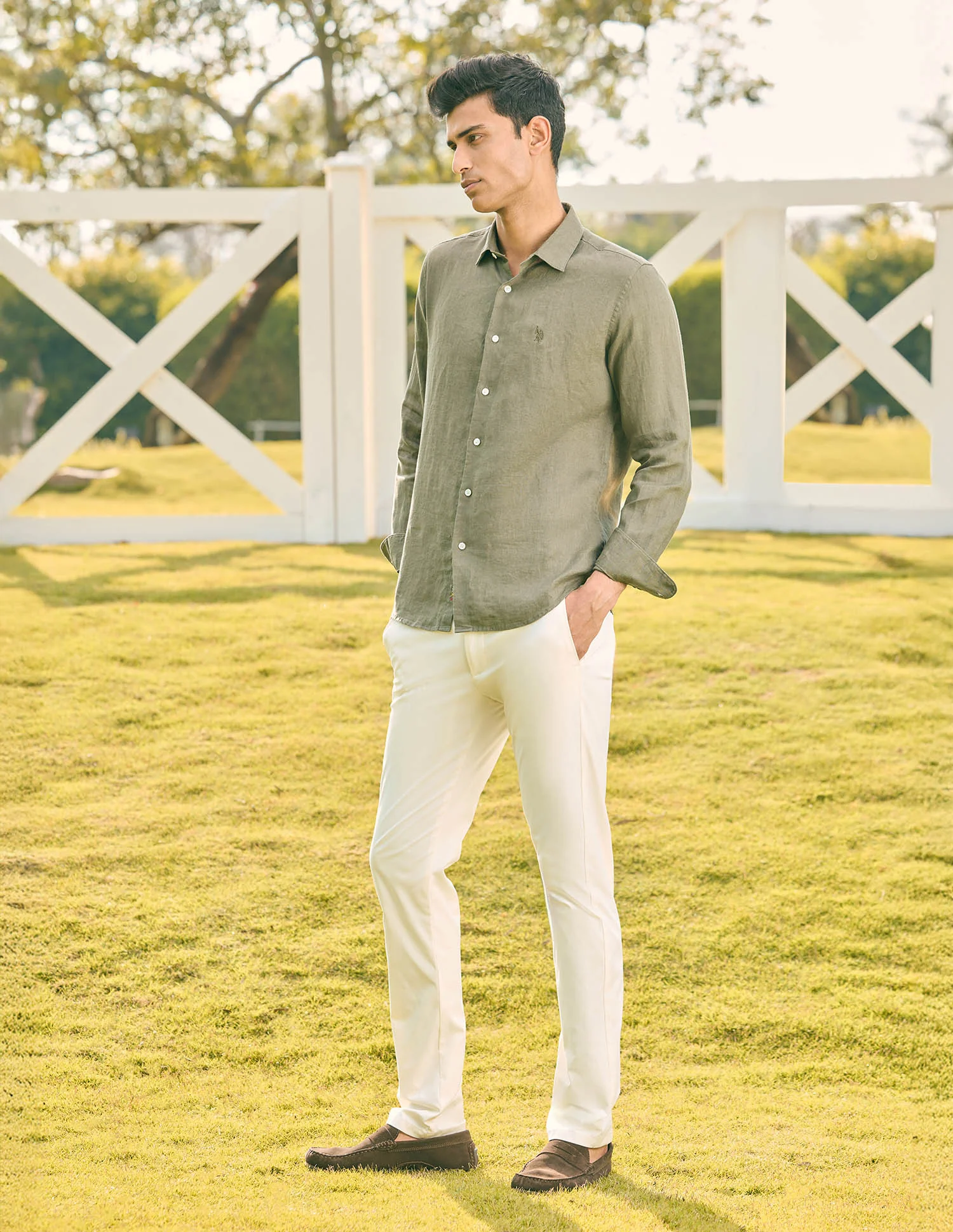 Pacho X Tailored Fit Pure Linen Shirt - Image 3