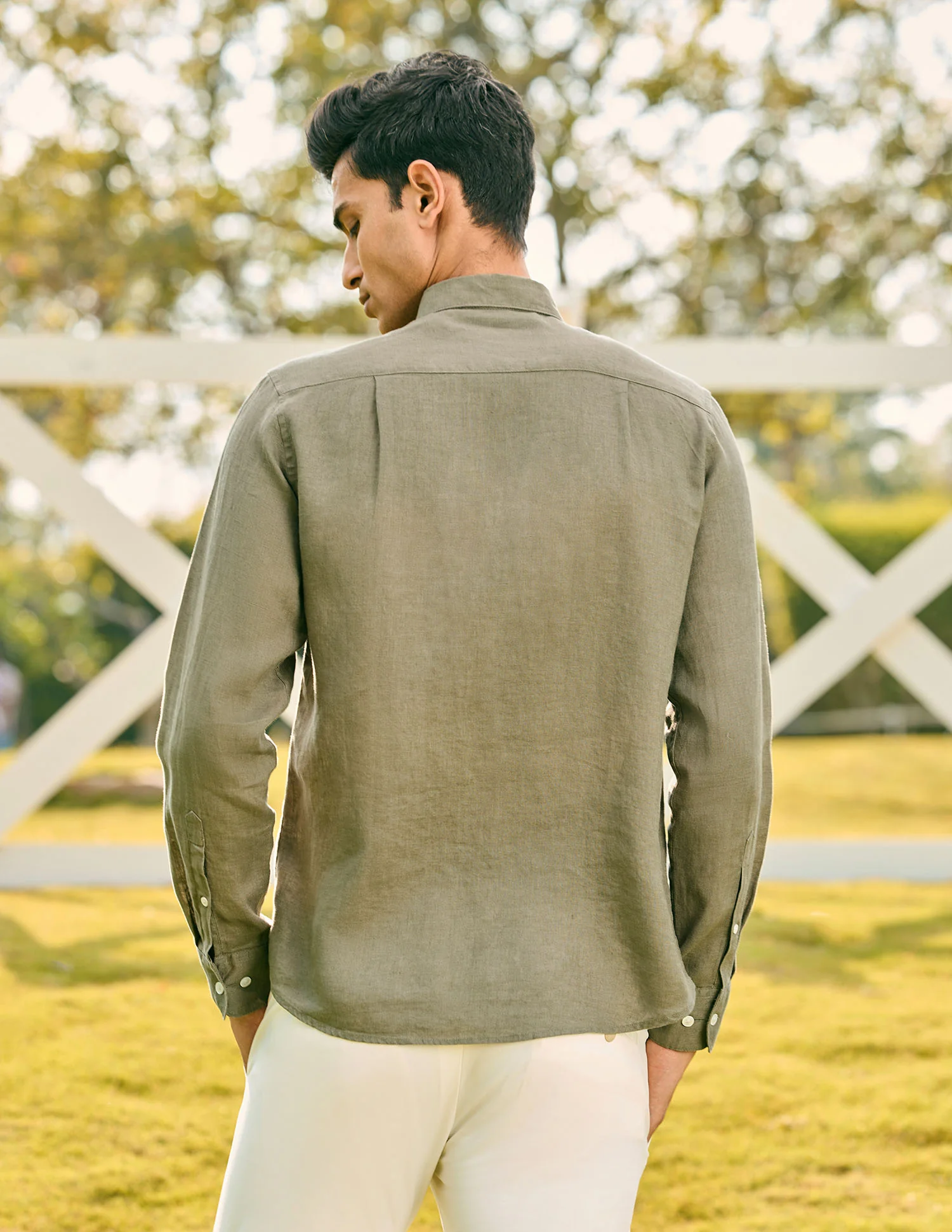Pacho X Tailored Fit Pure Linen Shirt - Image 5