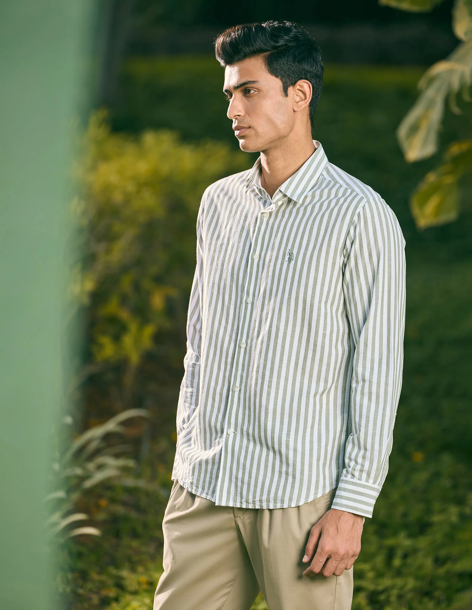 Pacho X Vertical Stripe Cotton Linen Shirt - Image 4