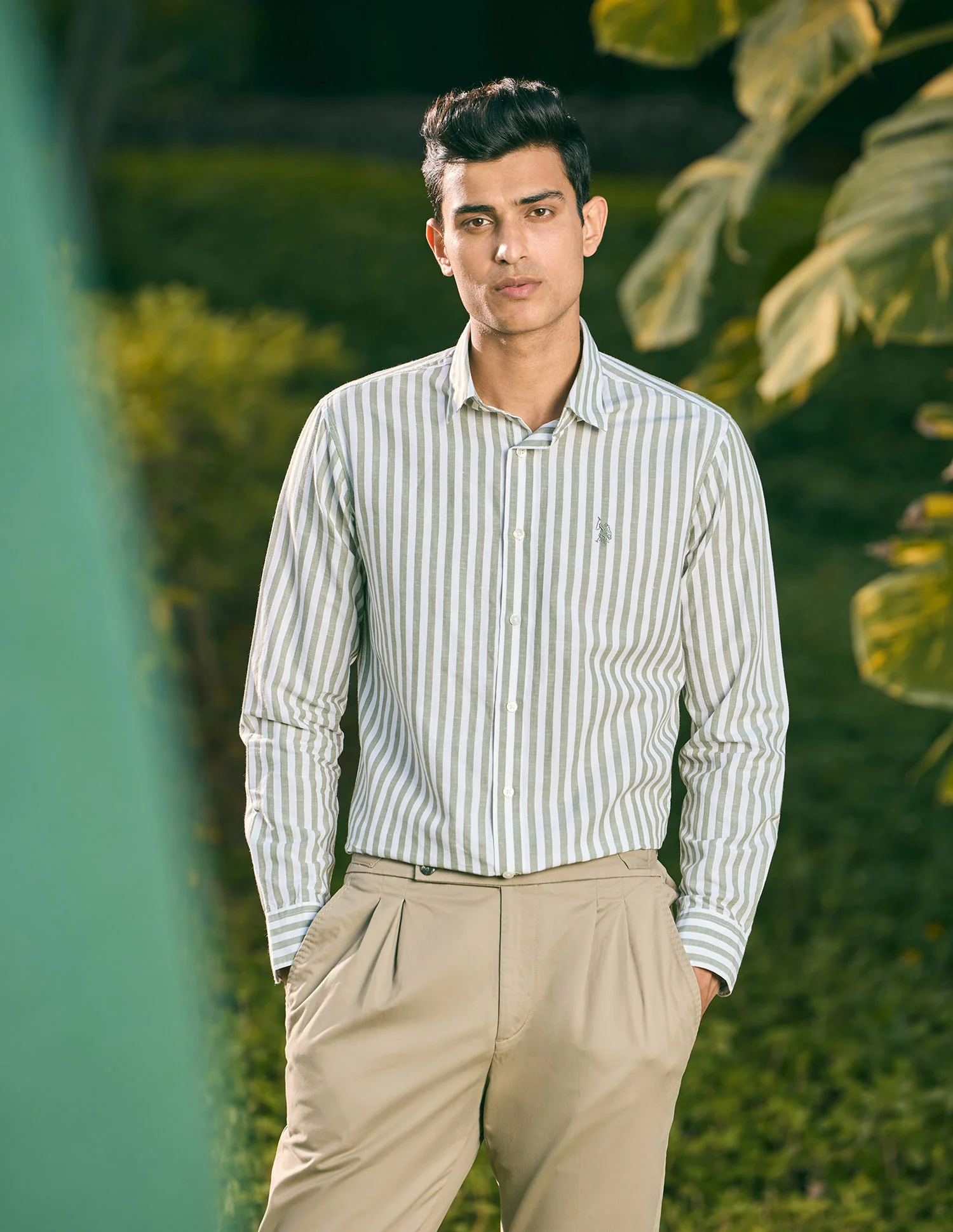 Pacho X Vertical Stripe Cotton Linen Shirt - Image 6
