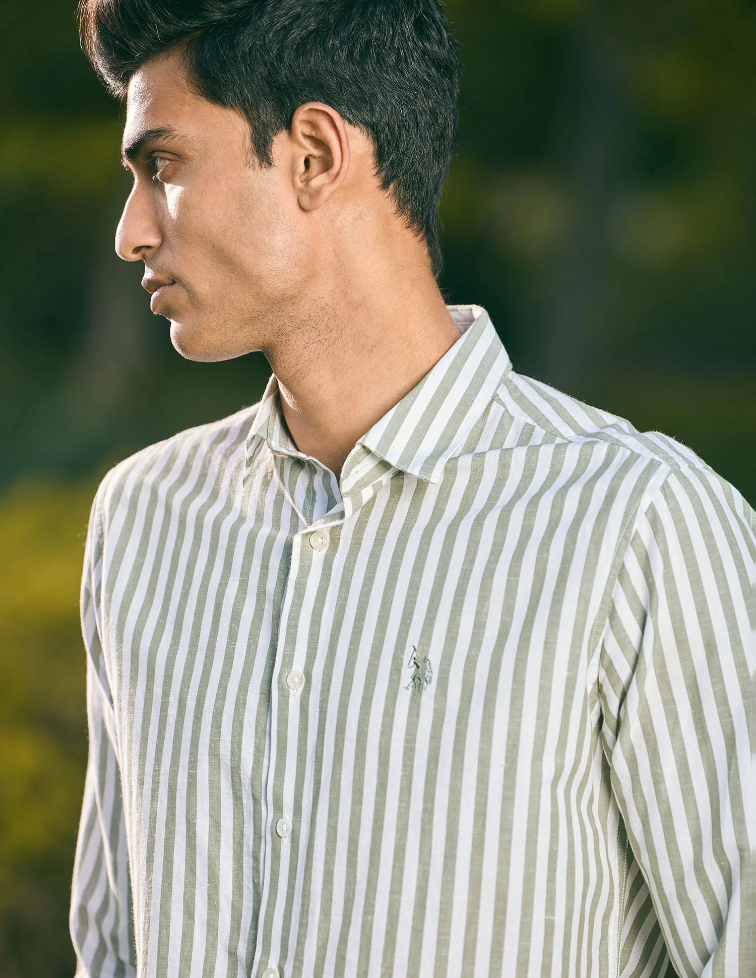 Pacho X Vertical Stripe Cotton Linen Shirt - Image 7