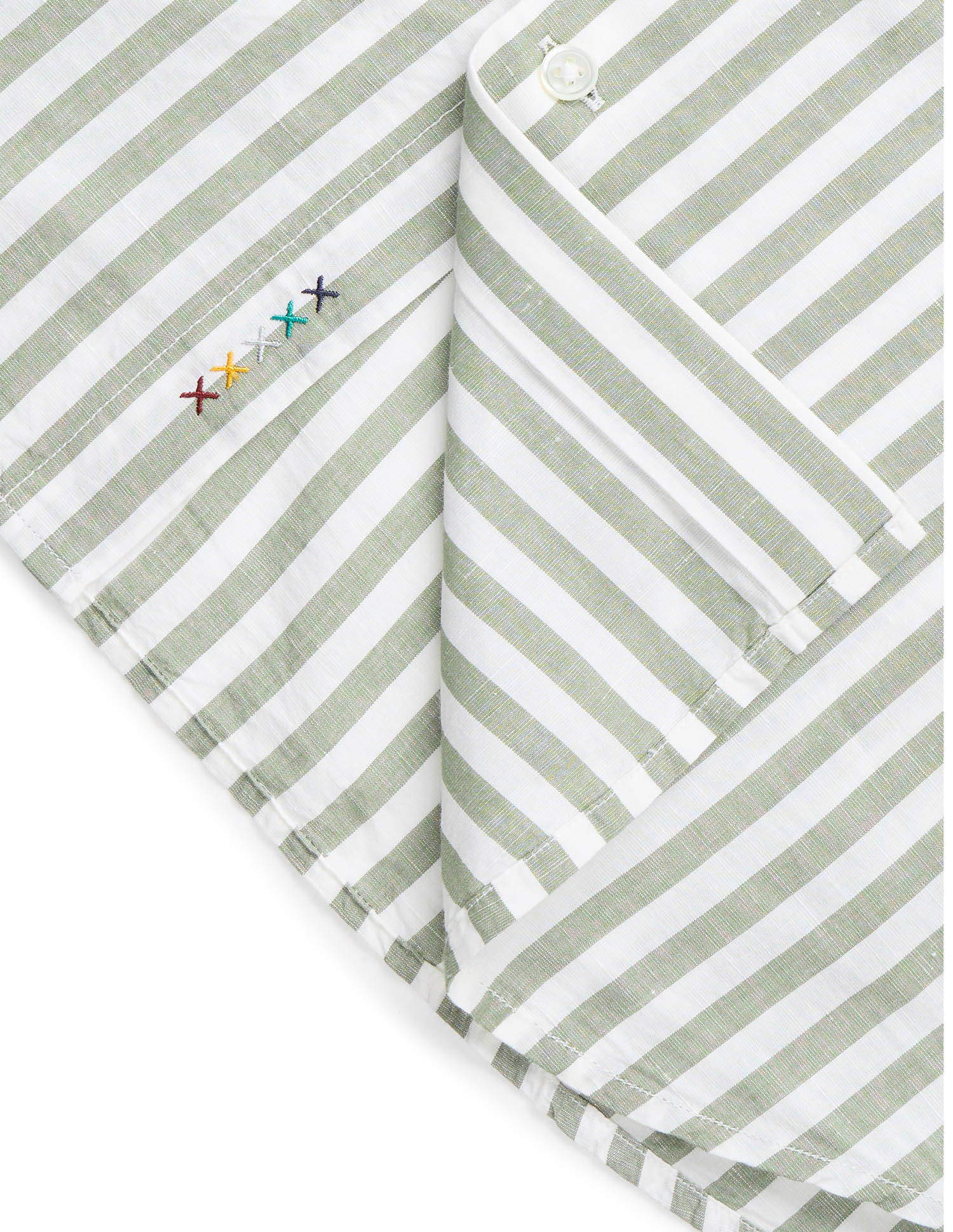 Pacho X Vertical Stripe Cotton Linen Shirt - Image 9