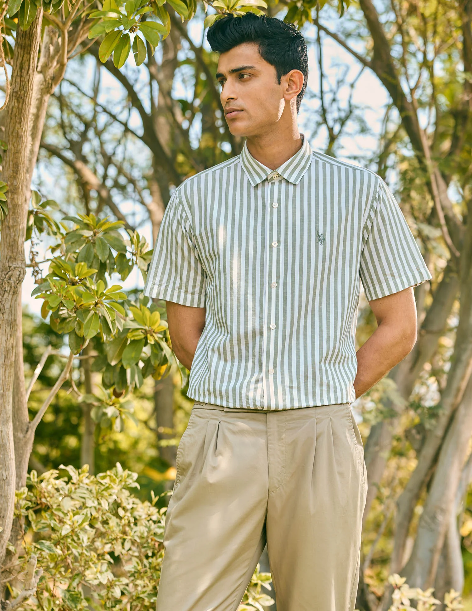 Pacho X Vertical Stripe Cotton Linen Shirt - Image 6
