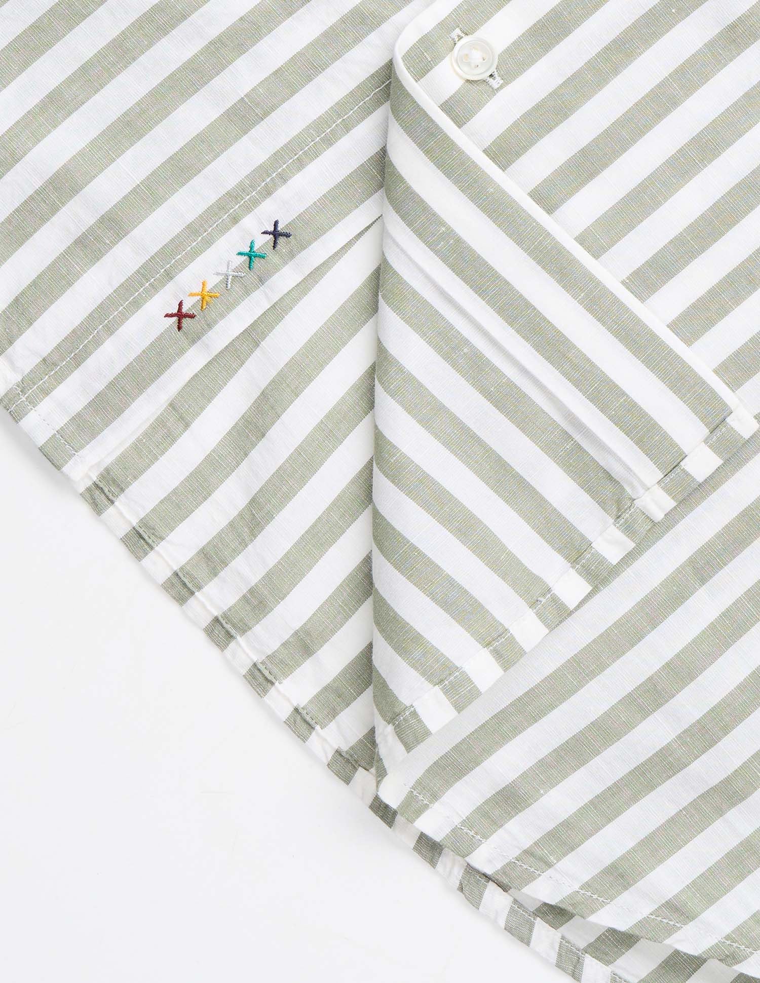 Pacho X Vertical Stripe Cotton Linen Shirt - Image 9