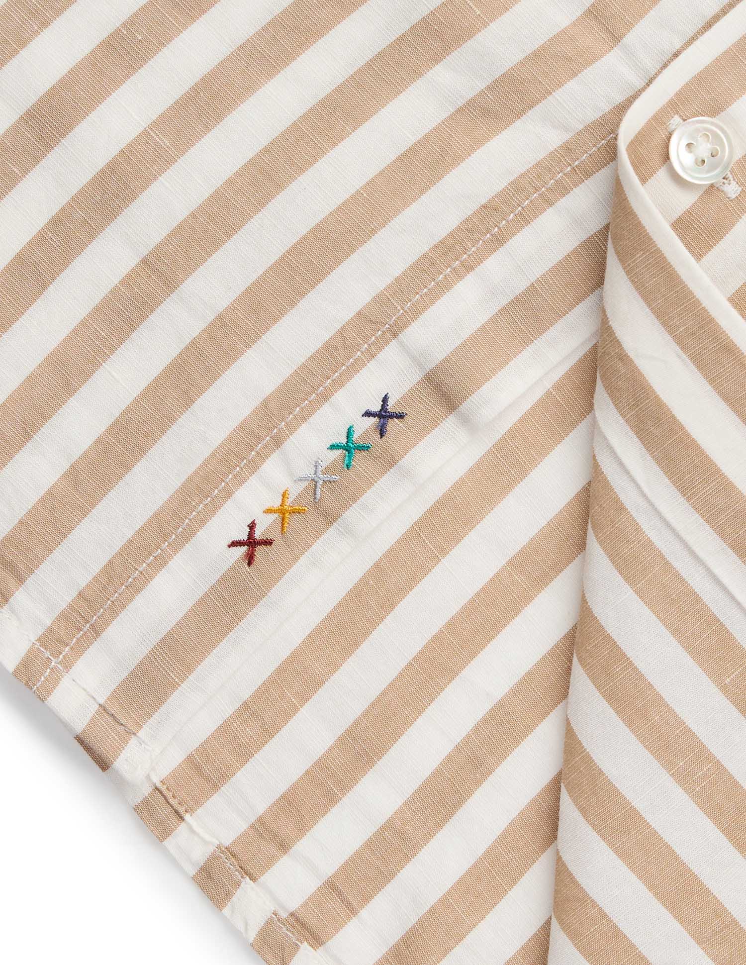 Pacho X Vertical Stripe Cotton Linen Shirt - Image 8