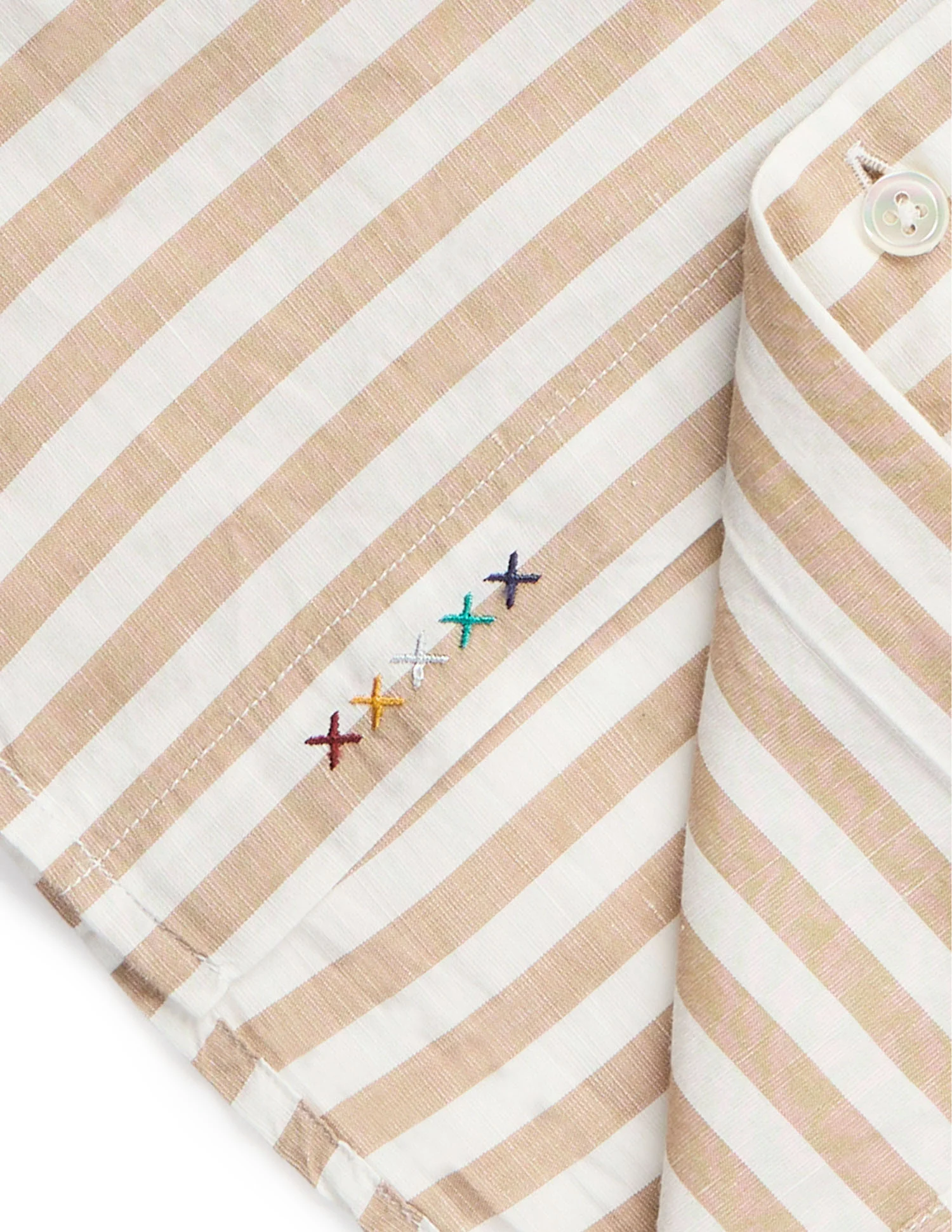 Pacho X Vertical Stripe Cotton Linen Shirt - Image 9