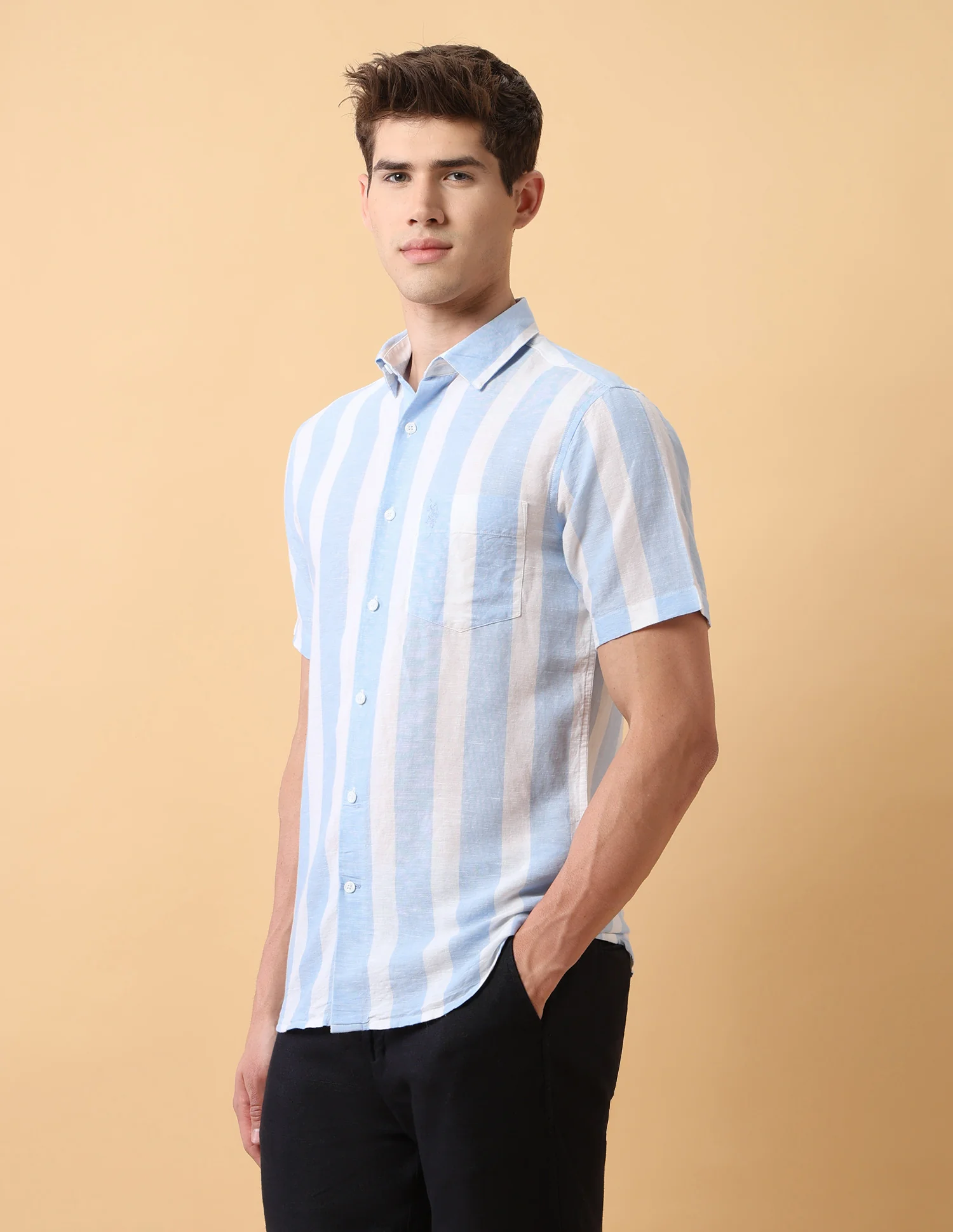 Pacho X Vertical Striped Regular Fit Shirt - Image 4