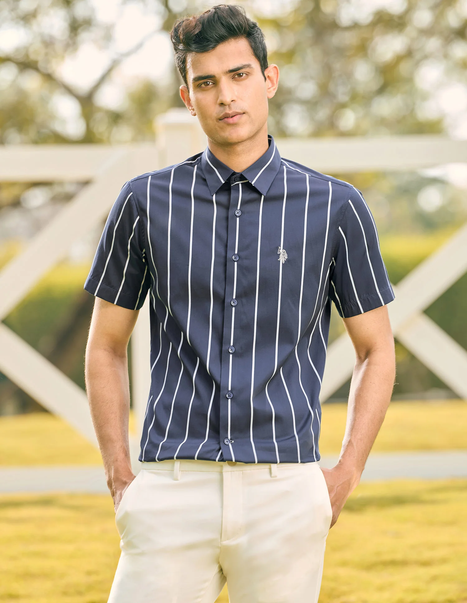 Pacho X Vertical Striped Tailored Fit Shirt