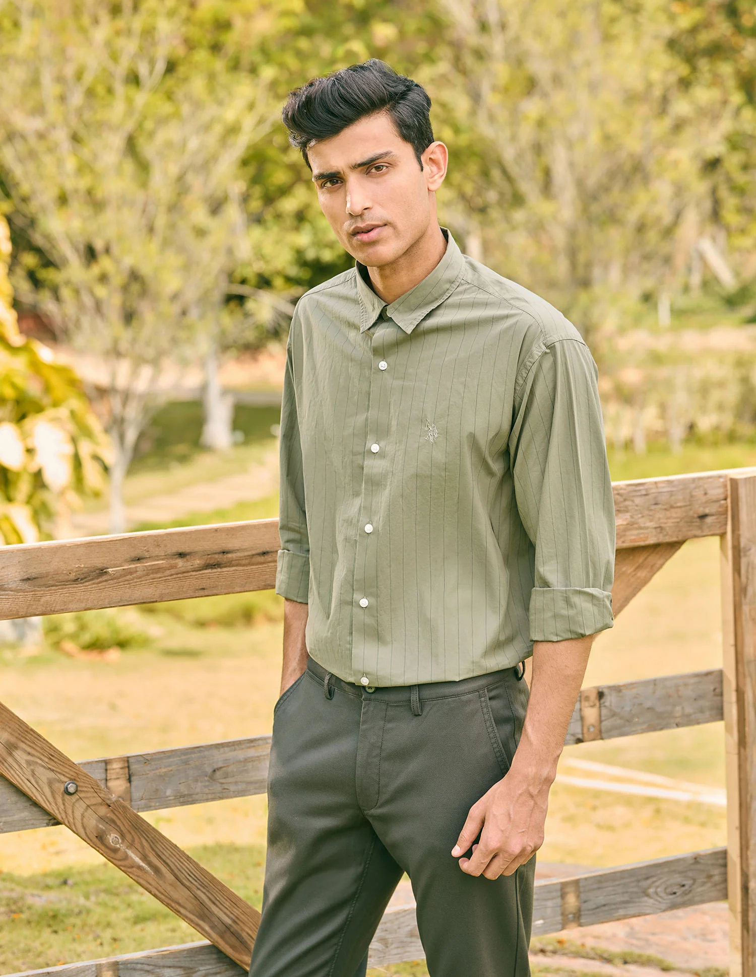 Pacho X Vertical Striped Tailored Fit Shirt - Image 4
