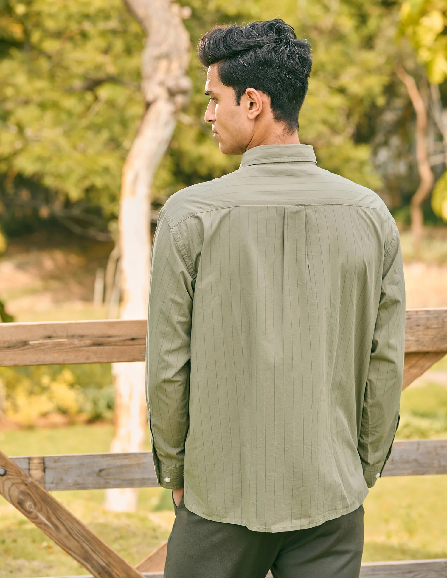Pacho X Vertical Striped Tailored Fit Shirt - Image 5