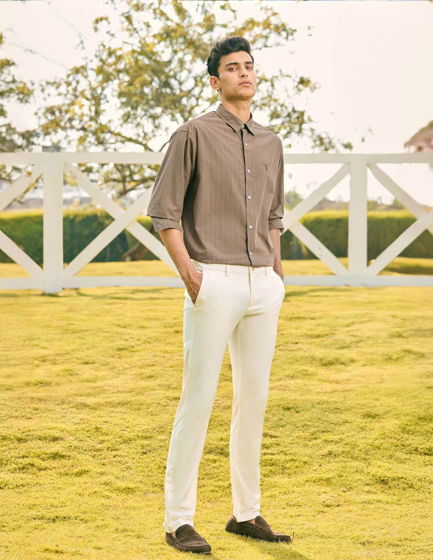 Pacho X Vertical Striped Tailored Fit Shirt - Image 3