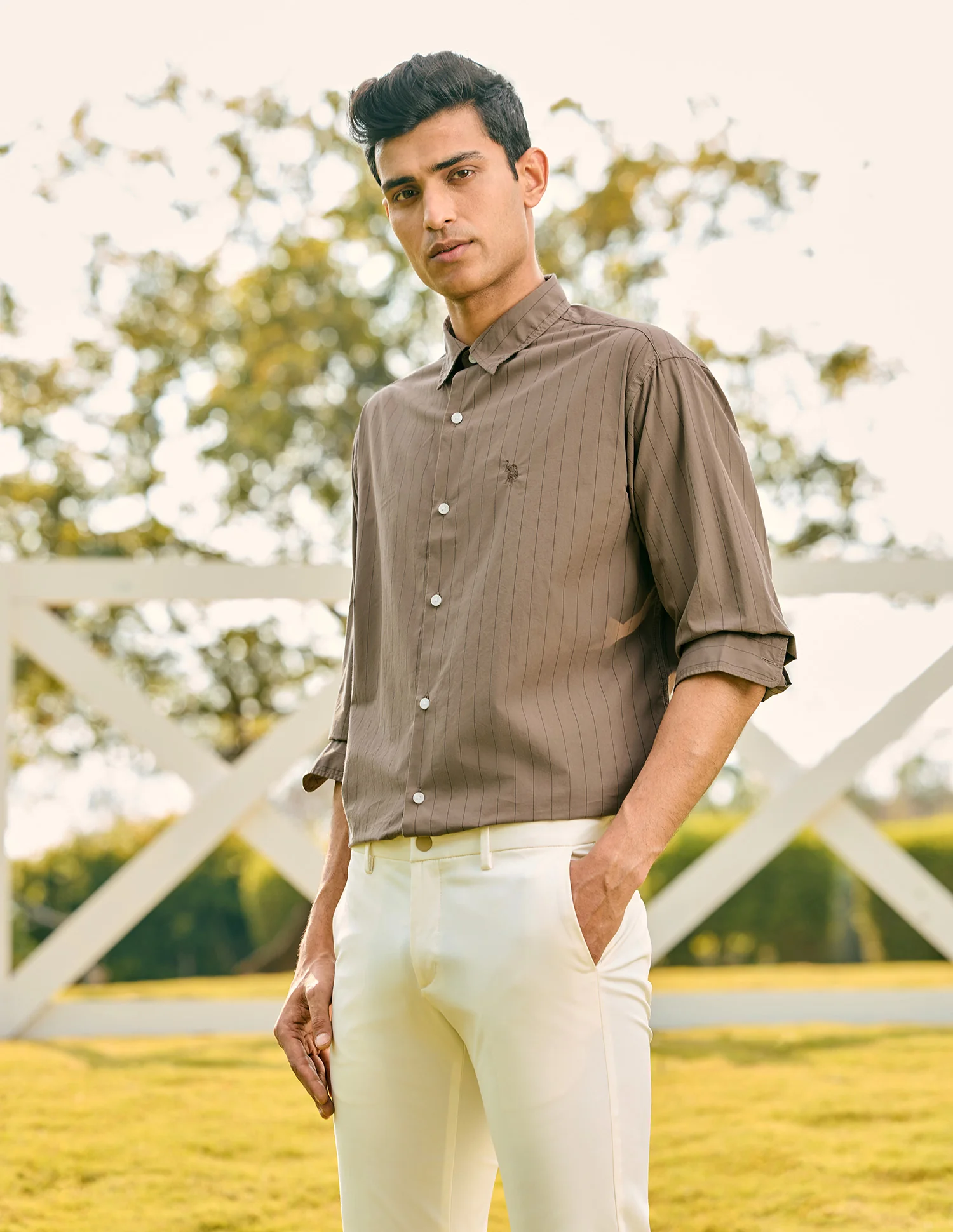 Pacho X Vertical Striped Tailored Fit Shirt - Image 4