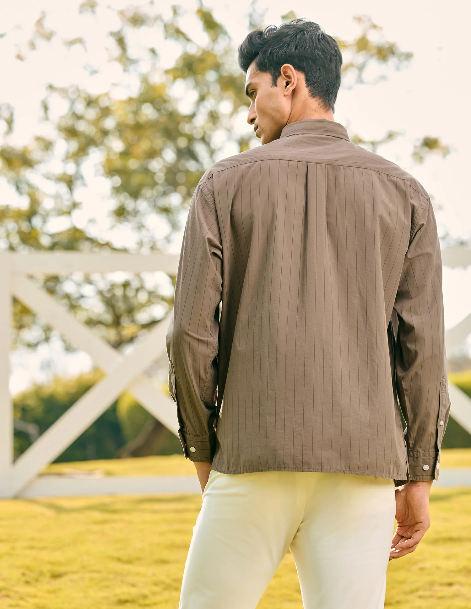 Pacho X Vertical Striped Tailored Fit Shirt - Image 5