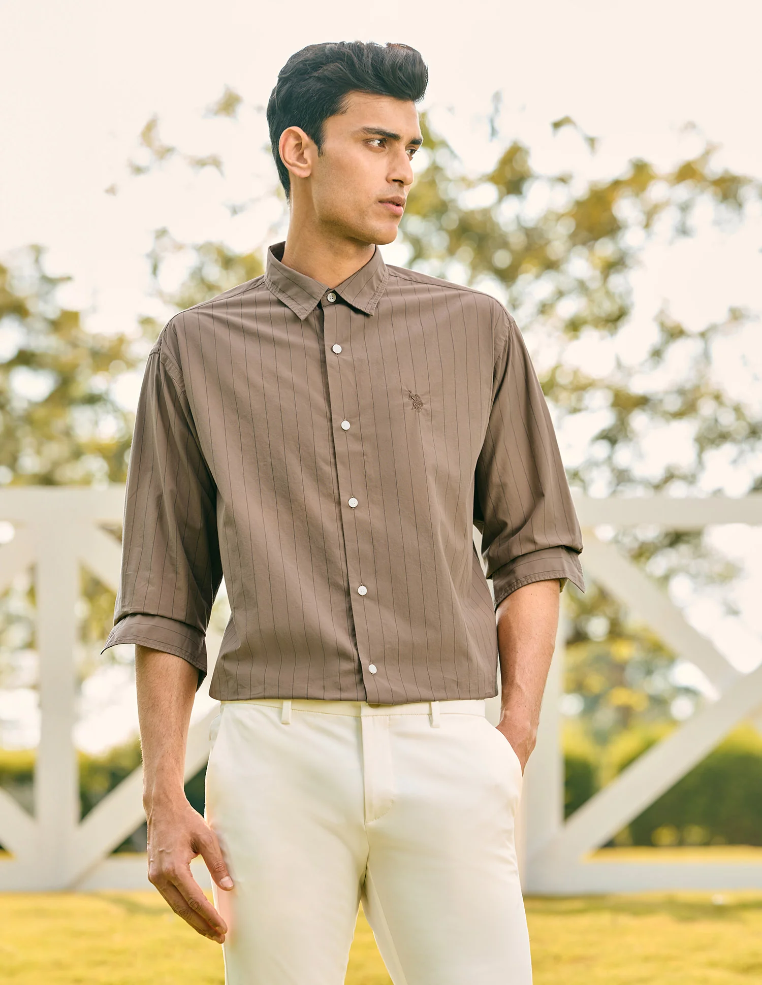 Pacho X Vertical Striped Tailored Fit Shirt - Image 6