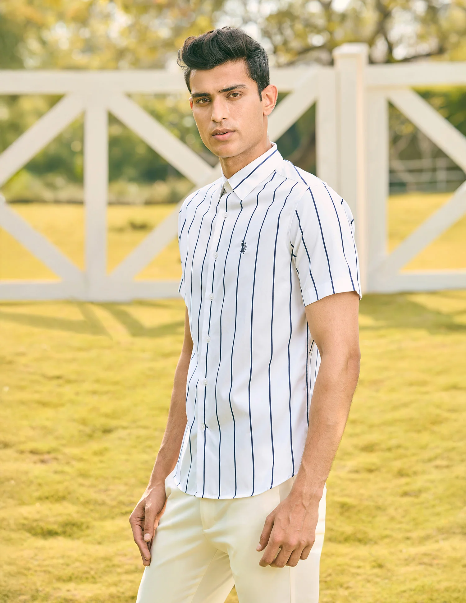 Pacho X Vertical Striped Tailored Fit Shirt - Image 4