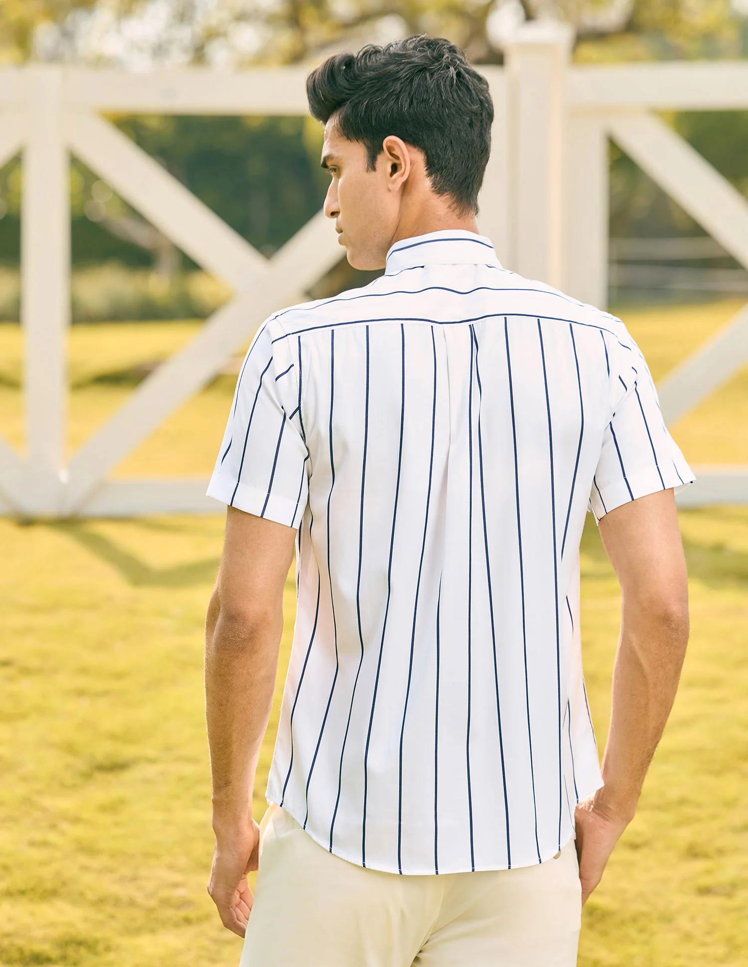 Pacho X Vertical Striped Tailored Fit Shirt - Image 5
