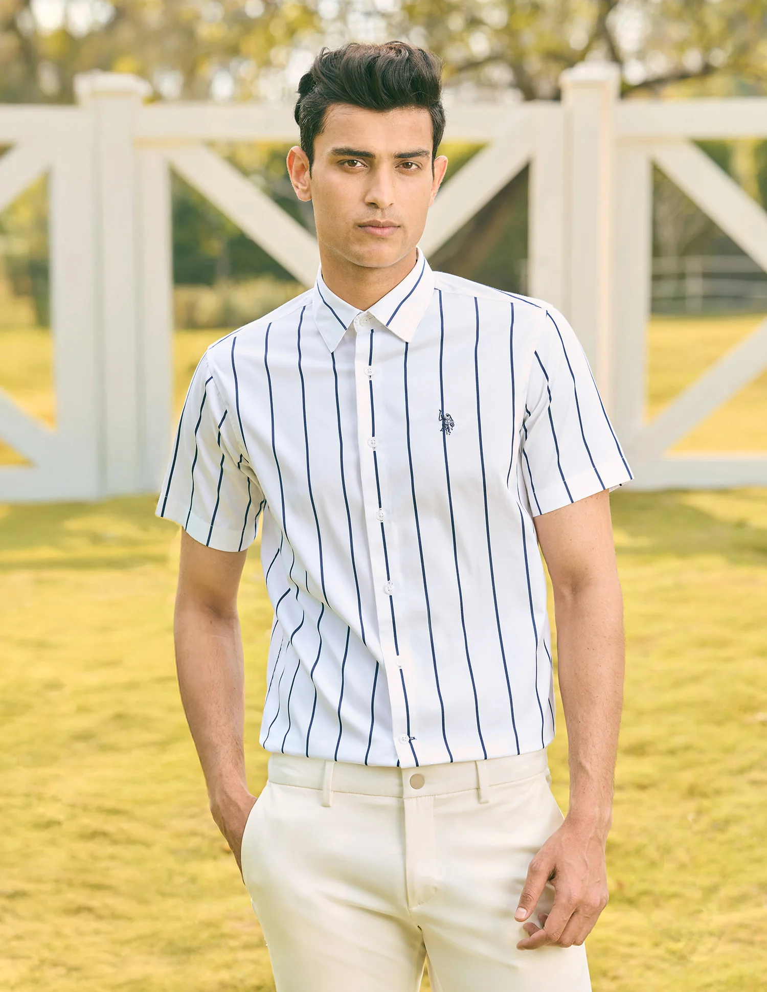 Pacho X Vertical Striped Tailored Fit Shirt - Image 6