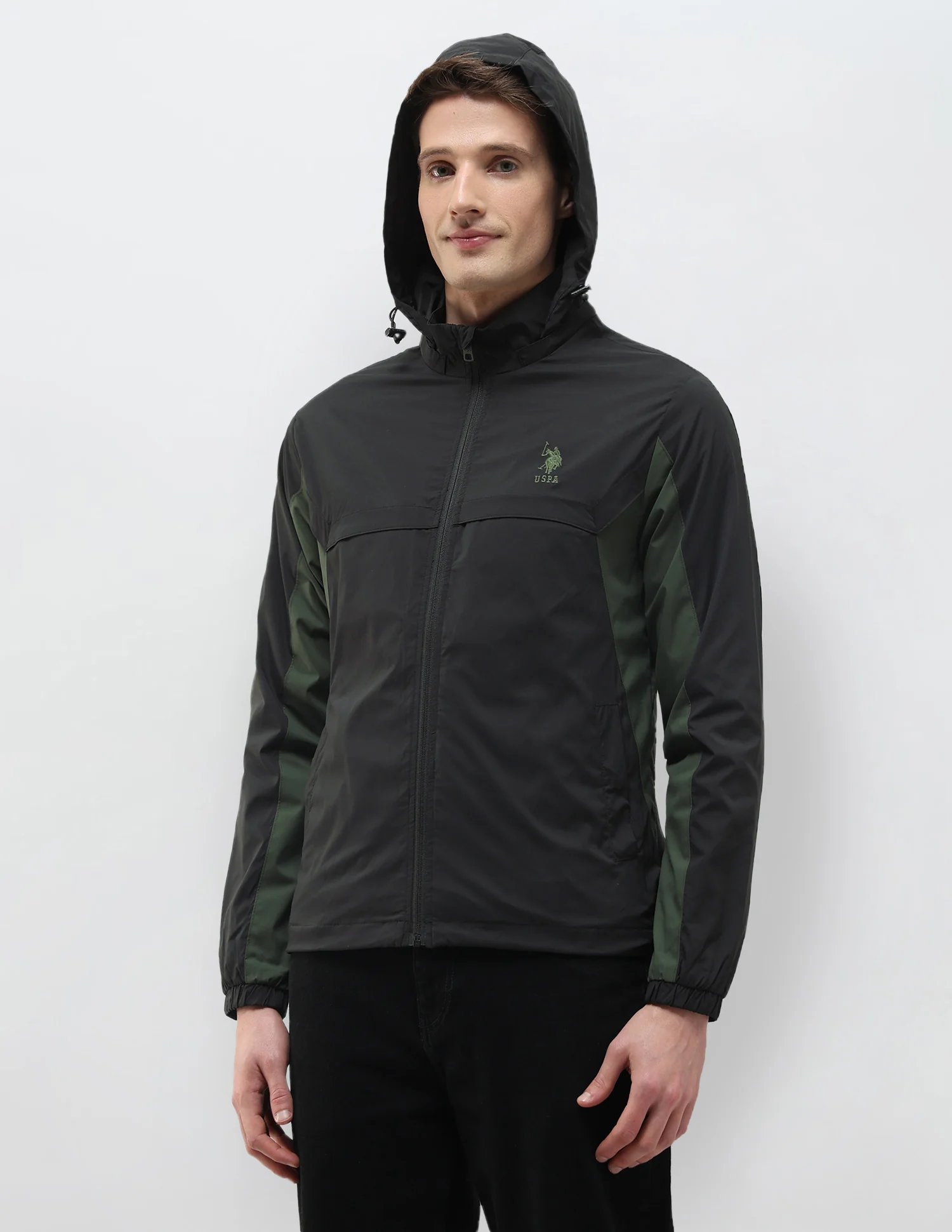 Packable Detachable Hood Colour Blocked Jacket - Image 4