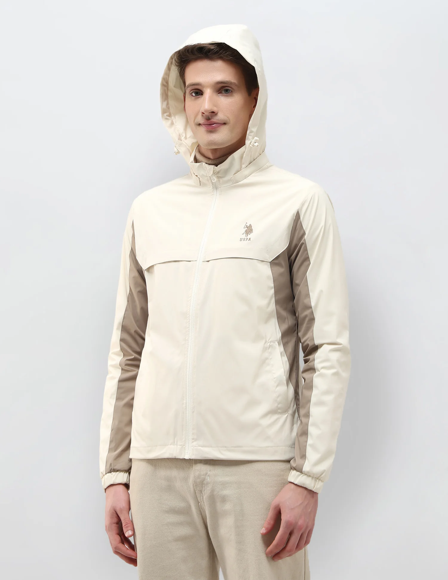 Packable Detachable Hood Colour Blocked Jacket - Image 4