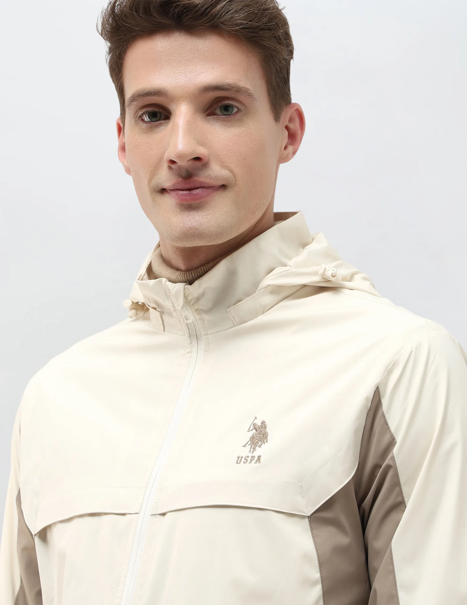 Packable Detachable Hood Colour Blocked Jacket - Image 7