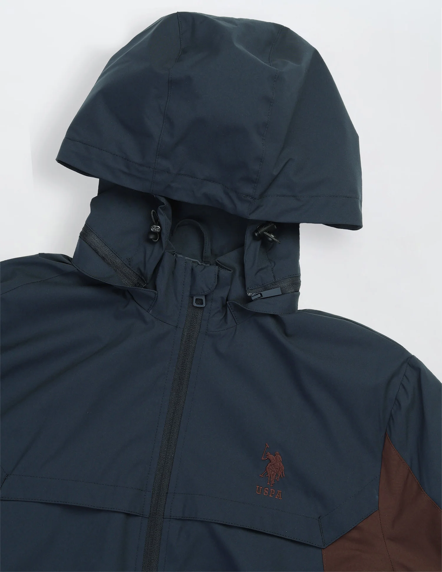 Packable Detachable Hood Colour Blocked Jacket - Image 2