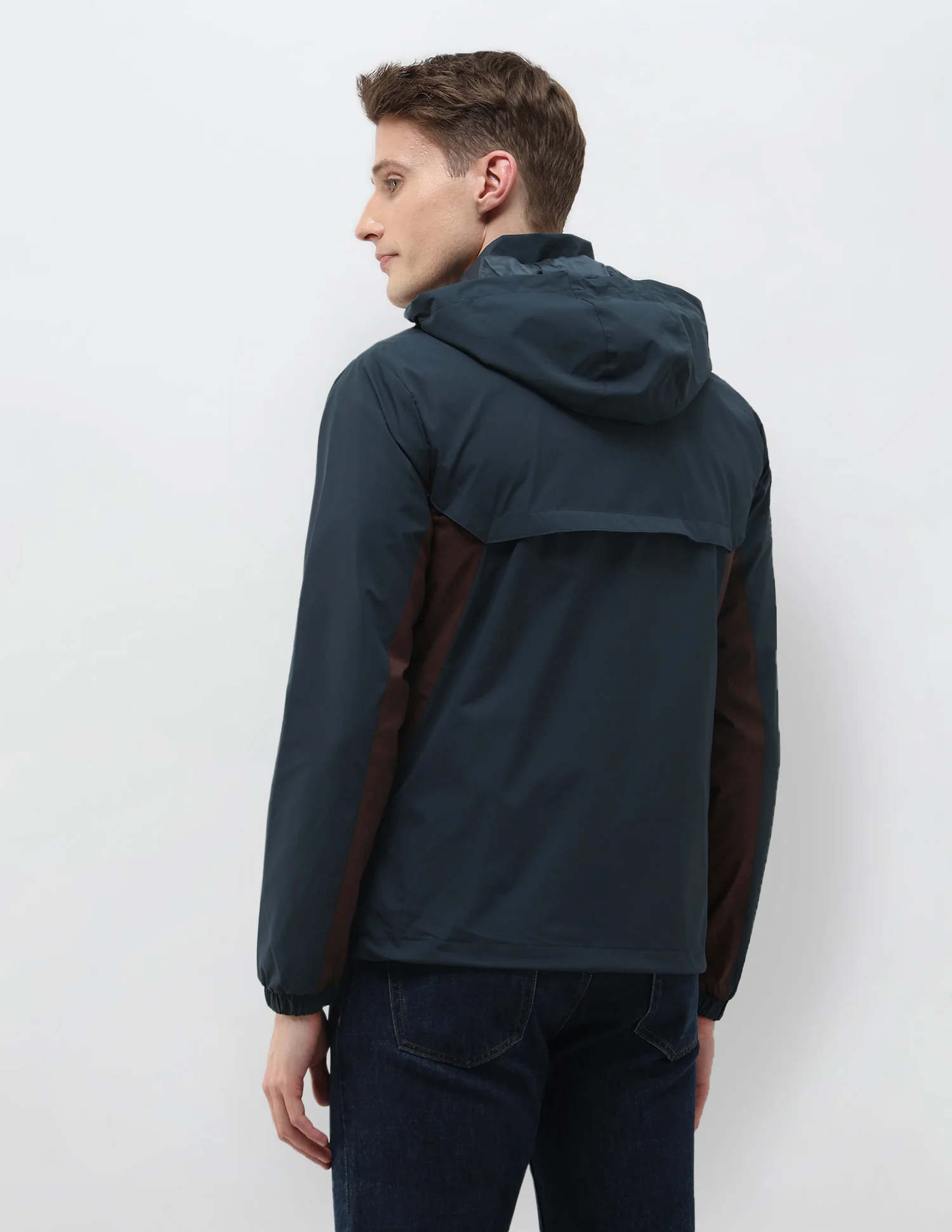 Packable Detachable Hood Colour Blocked Jacket - Image 5