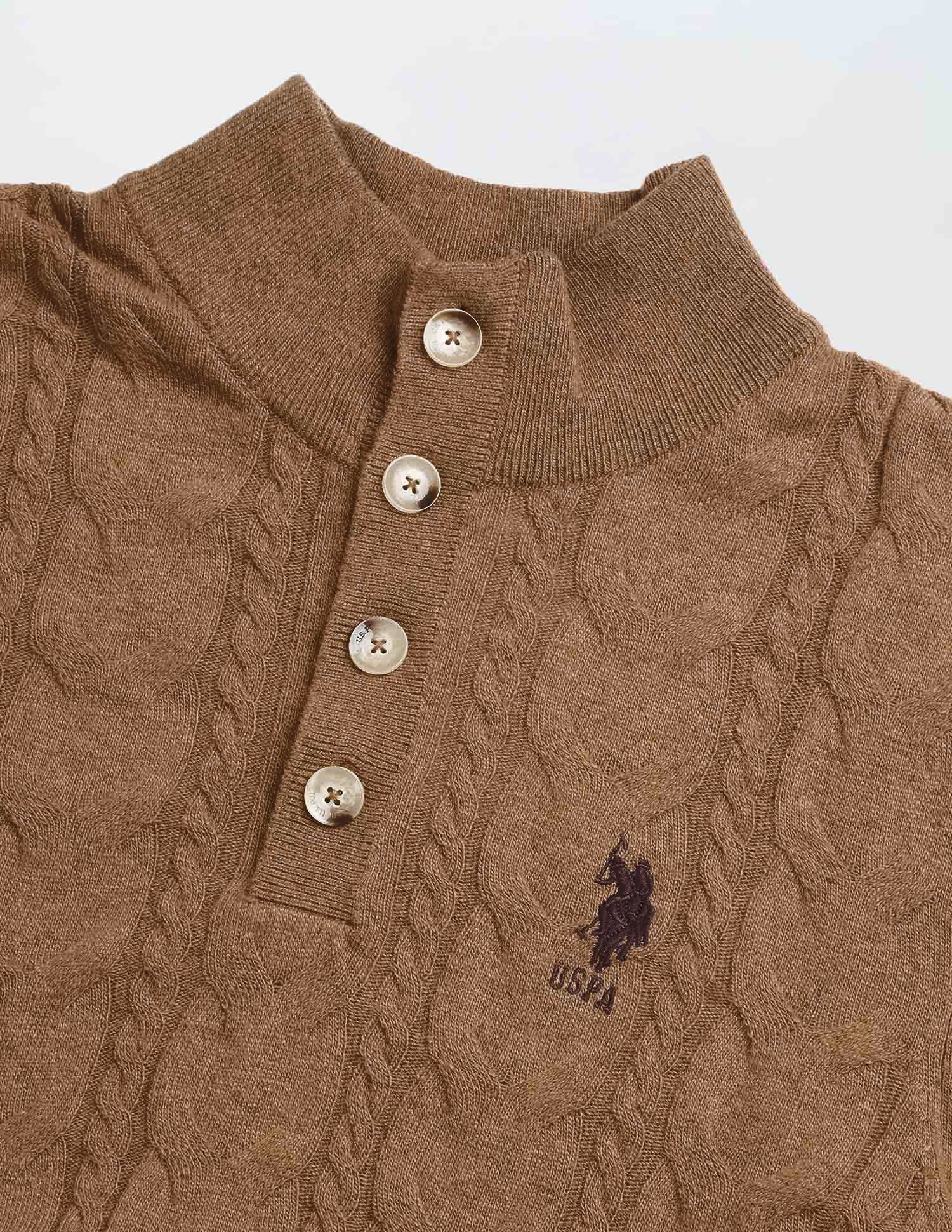 Patterned Cable Knit Regular Fit Sweater - Image 8