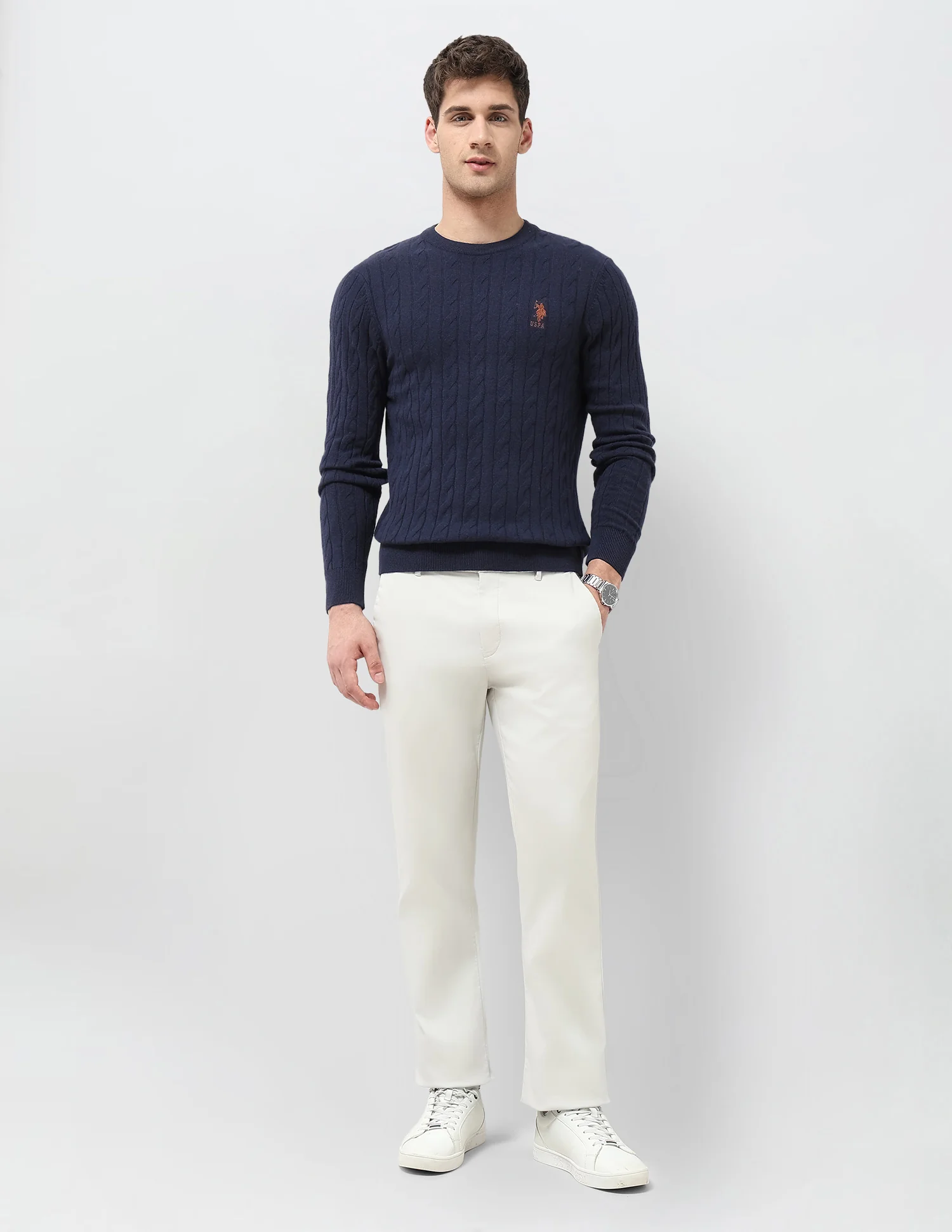 Patterned Knit Regular Fit Sweater - Image 3