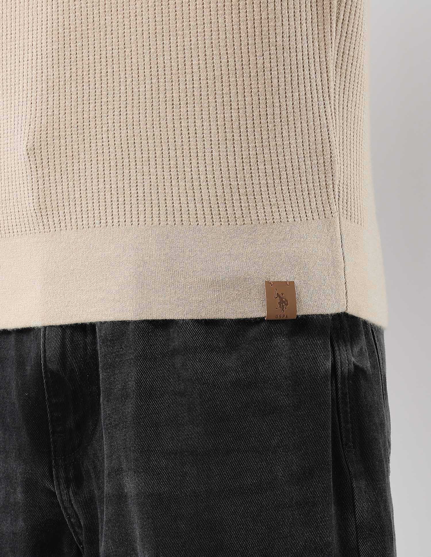 Patterned Knit Regular Fit Sweater - Image 8