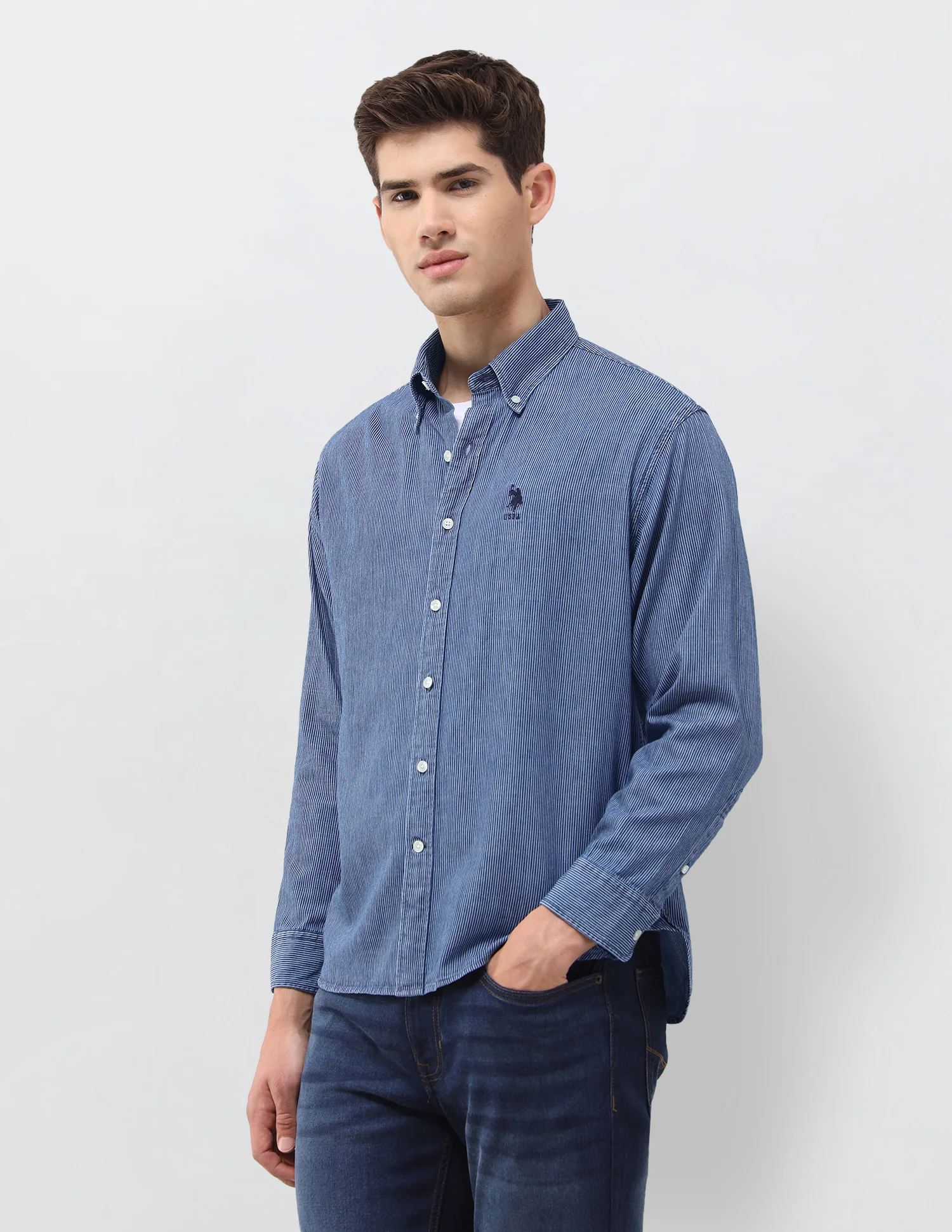 Pinstriped Dobby Shirt - Image 4
