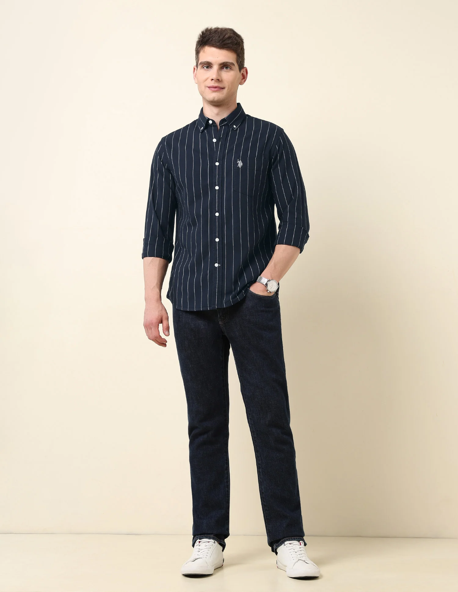 Pinstriped Oxford Shirt - Image 3