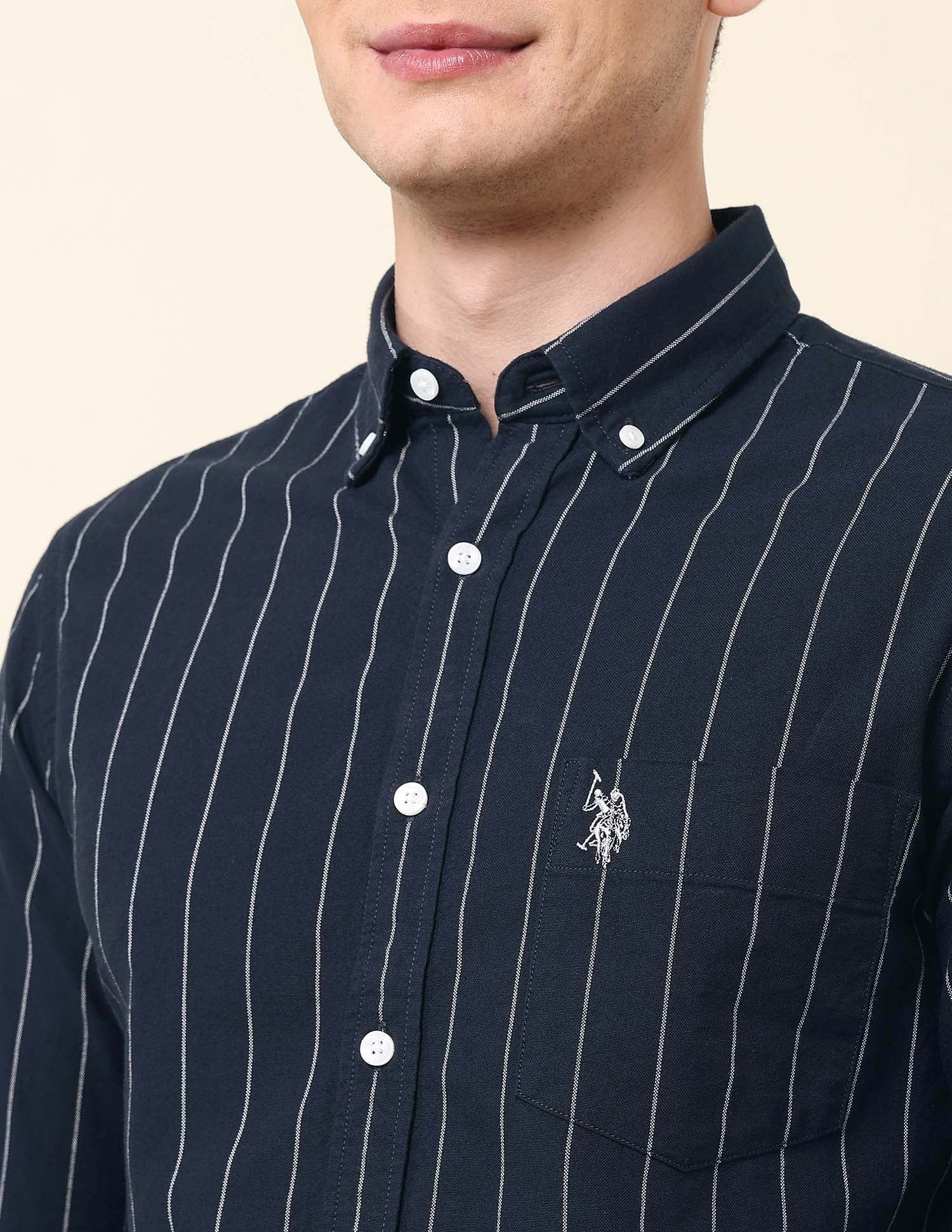 Pinstriped Oxford Shirt - Image 7