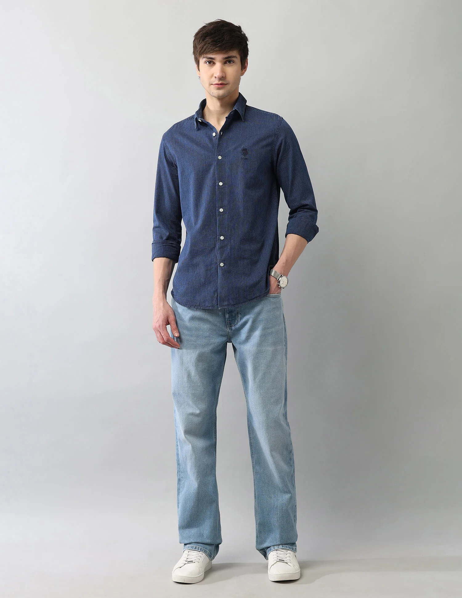 PinStriped Regular Fit Poplin Shirt - Image 3
