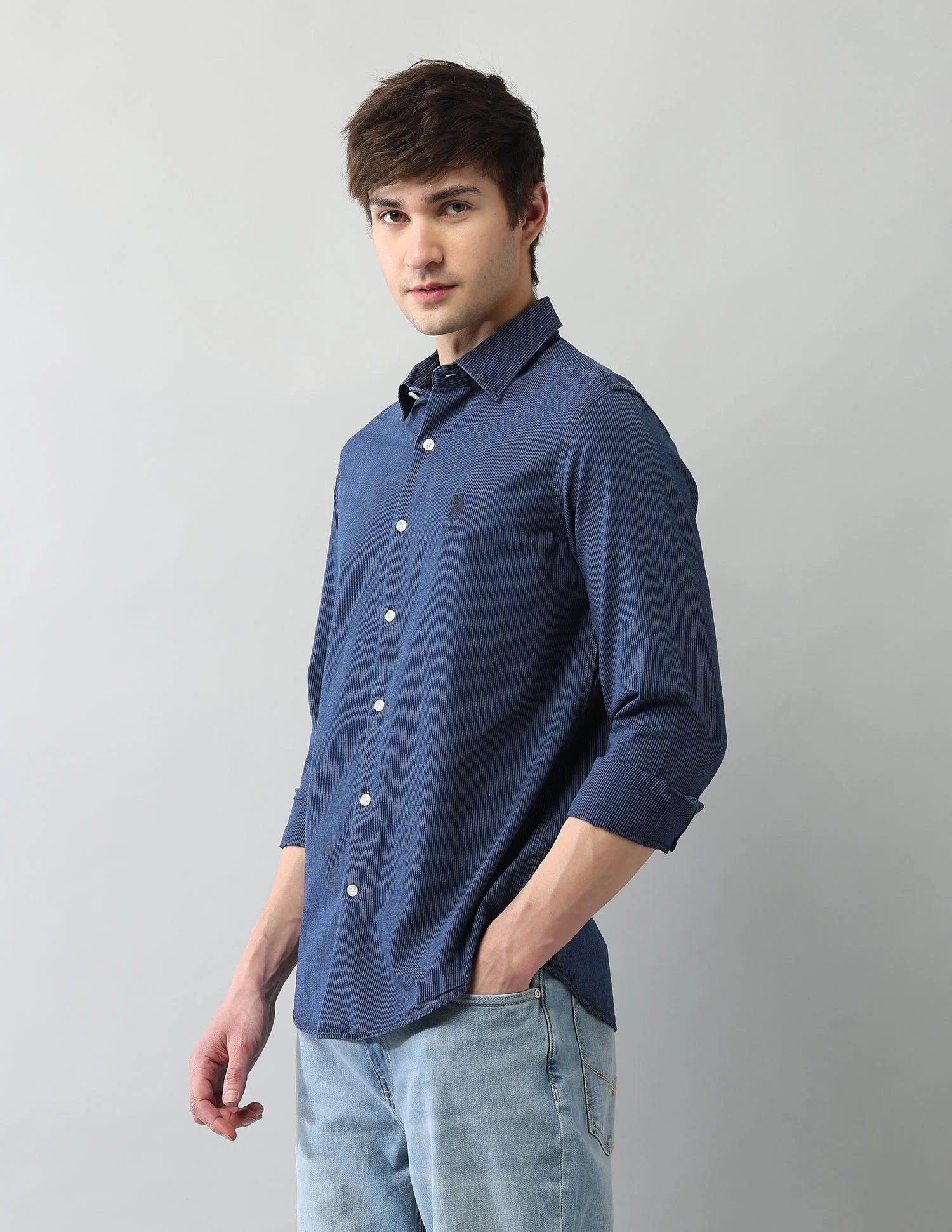 PinStriped Regular Fit Poplin Shirt - Image 4