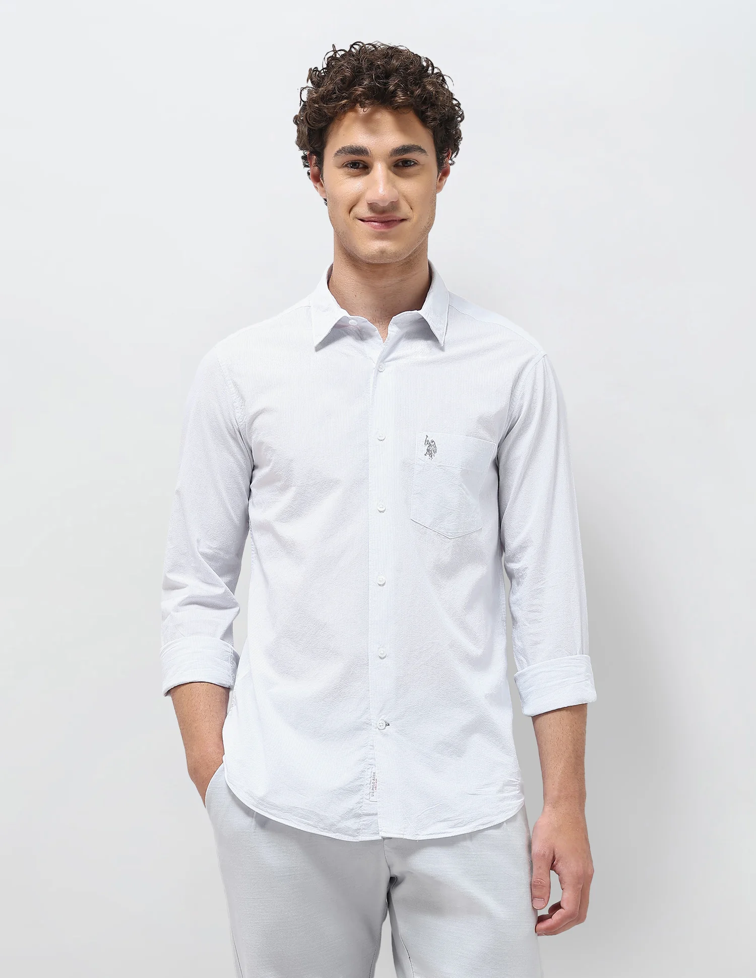 Pinstriped Seersucker Shirt - Image 6