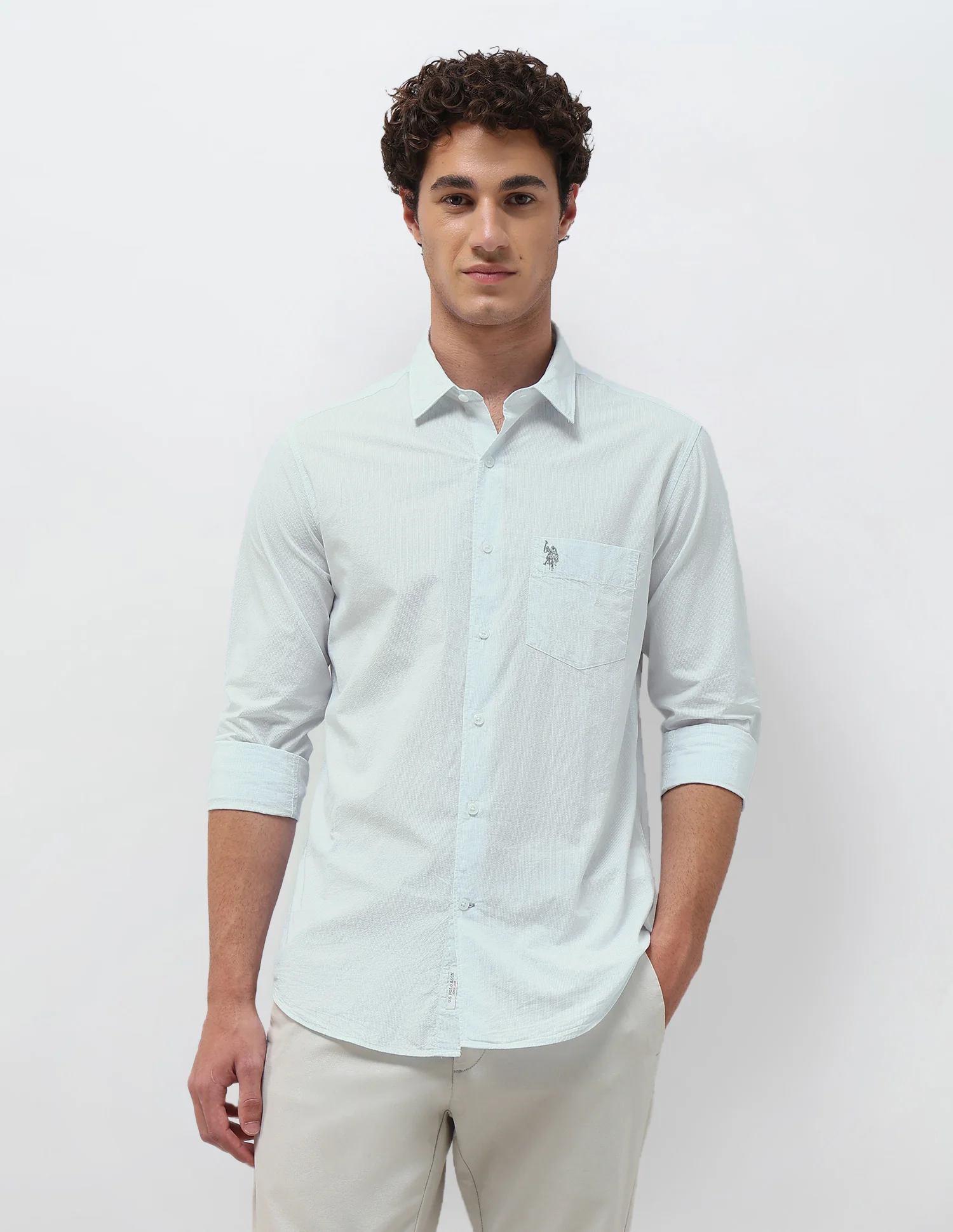 Pinstriped Seersucker Shirt - Image 6