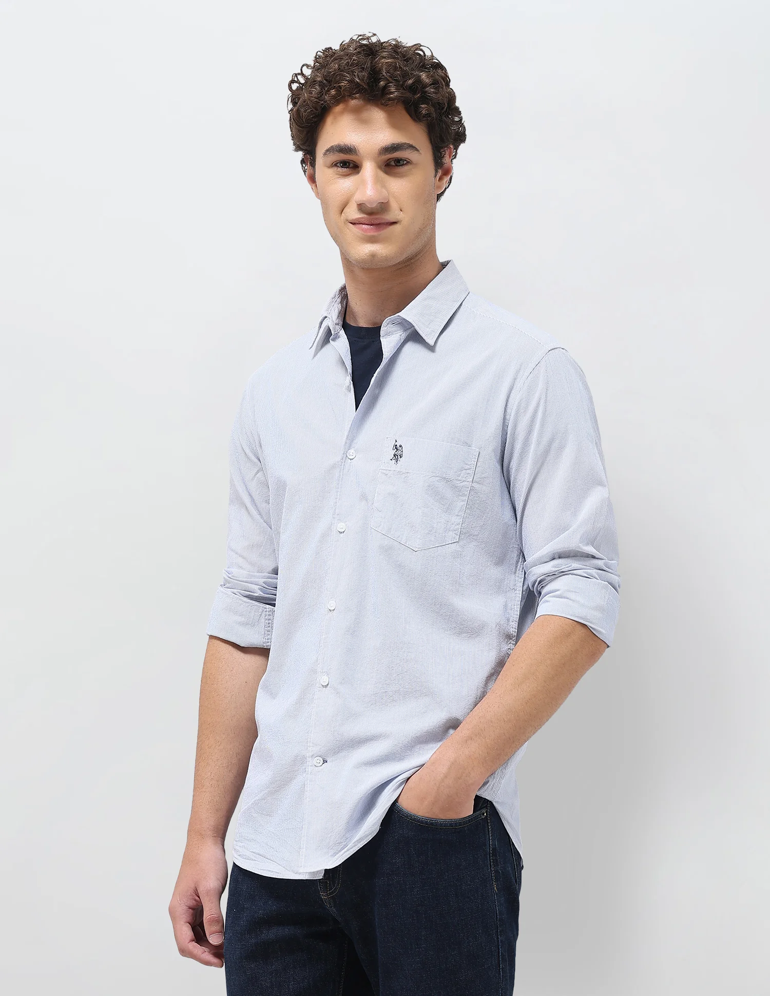 Pinstriped Seersucker Shirt - Image 4