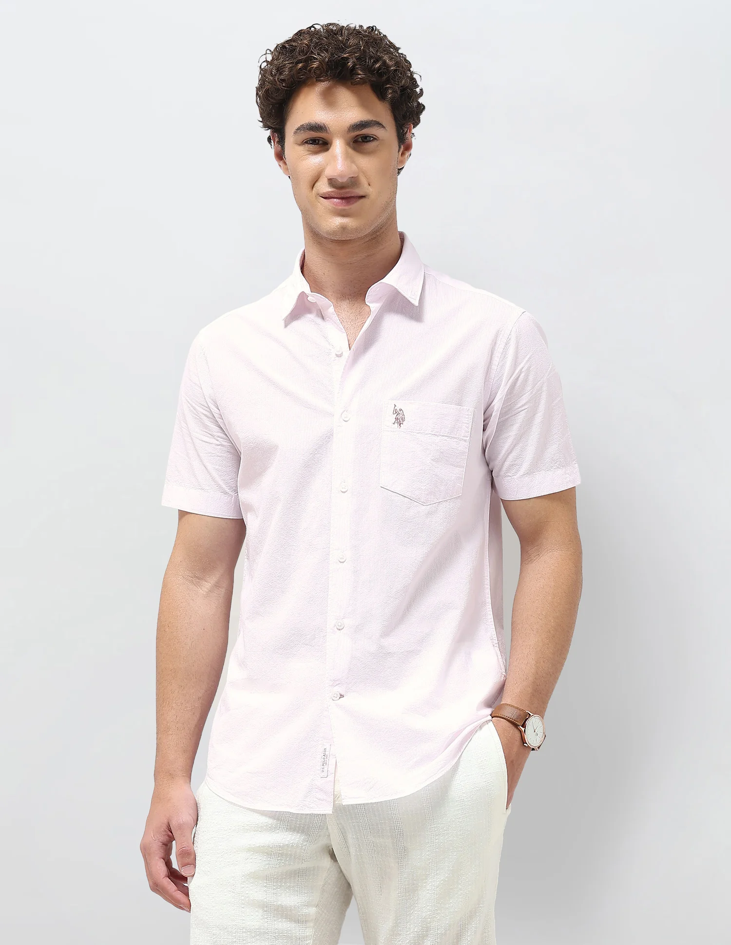 Pinstriped Seersucker Shirt