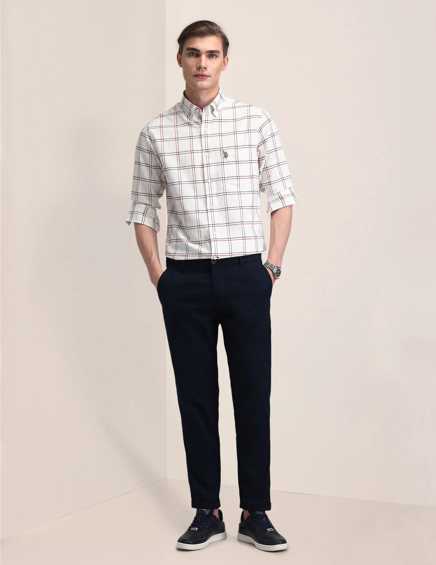 Plaid Check Oxford Shirt - Image 3