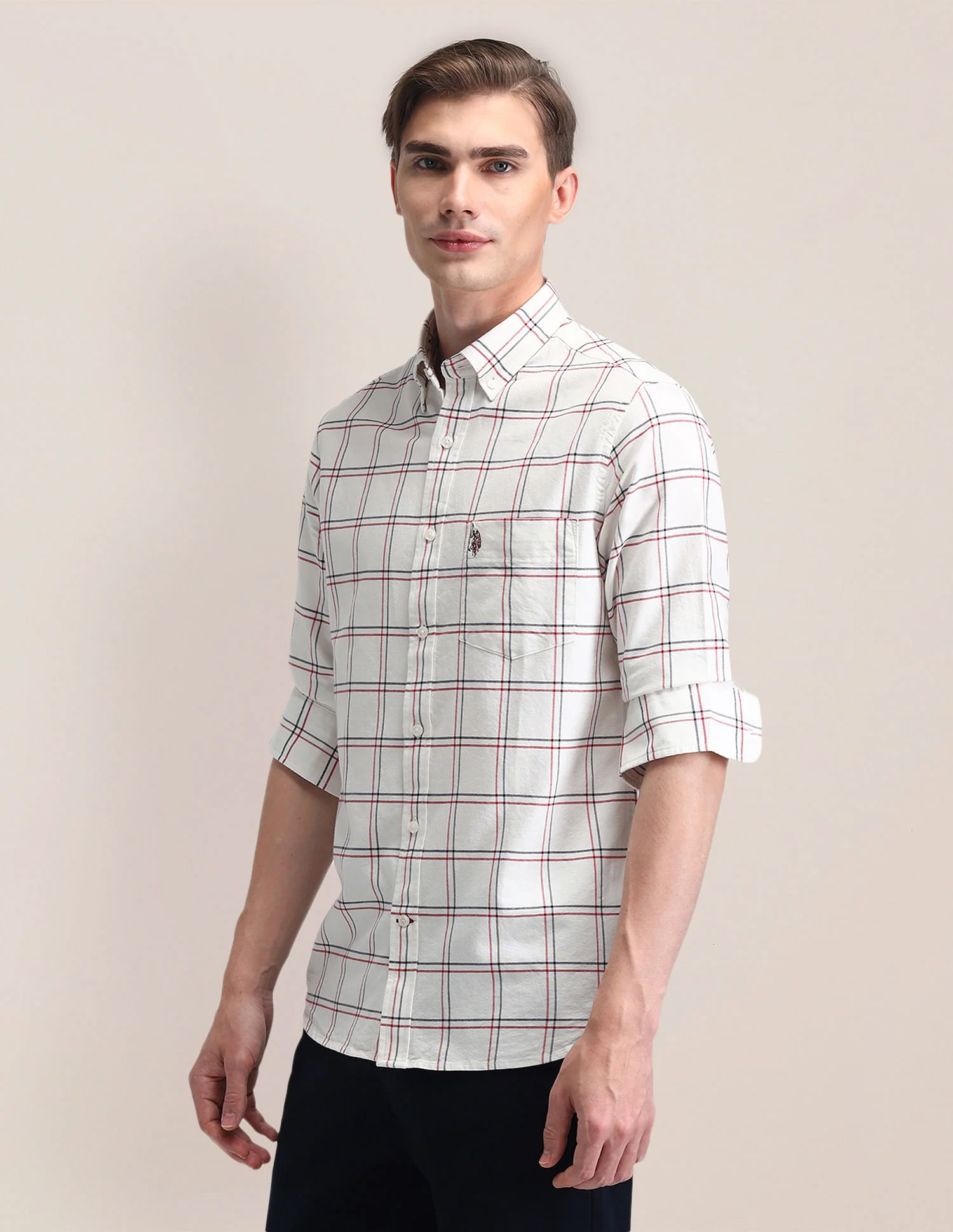 Plaid Check Oxford Shirt - Image 4