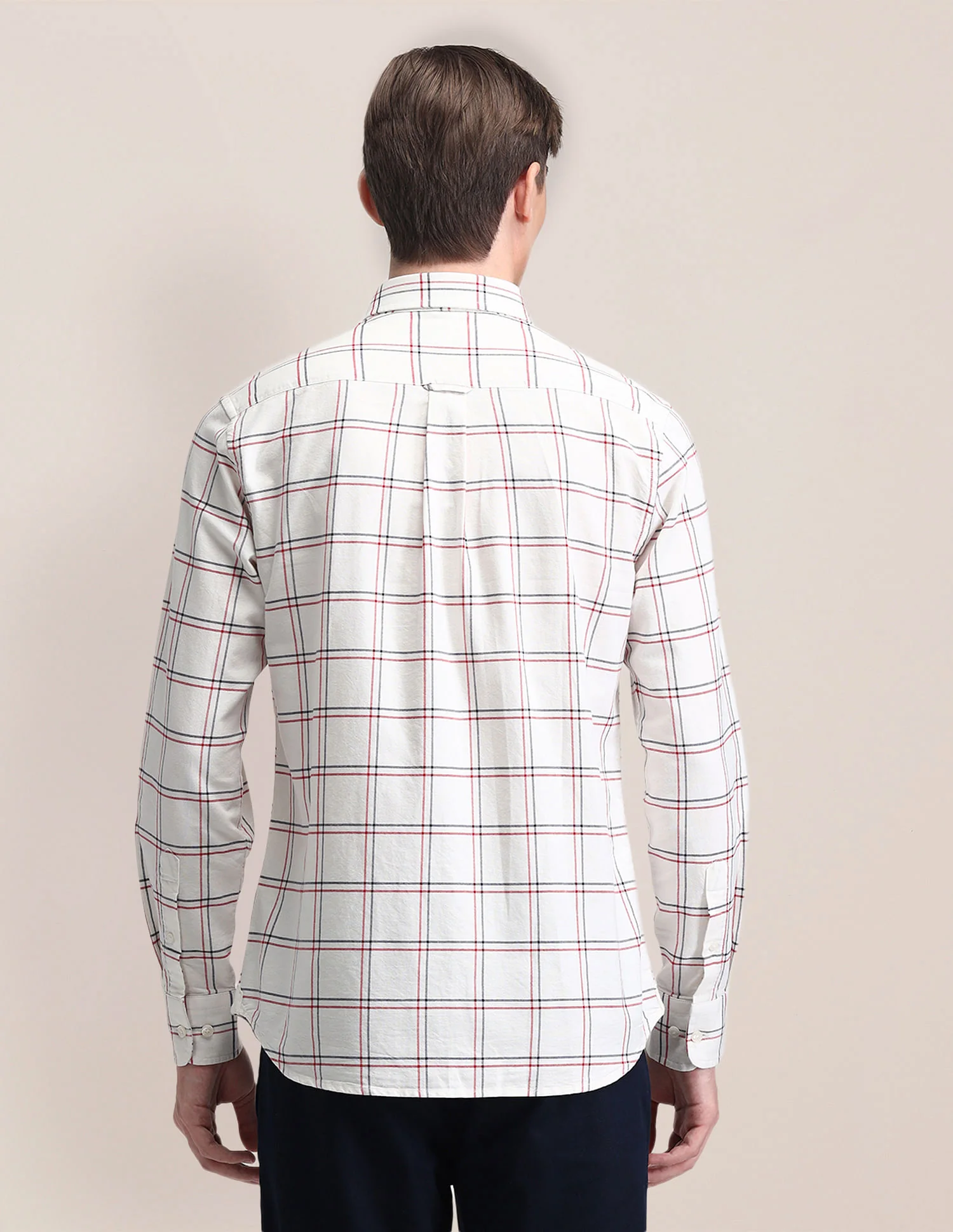 Plaid Check Oxford Shirt - Image 5