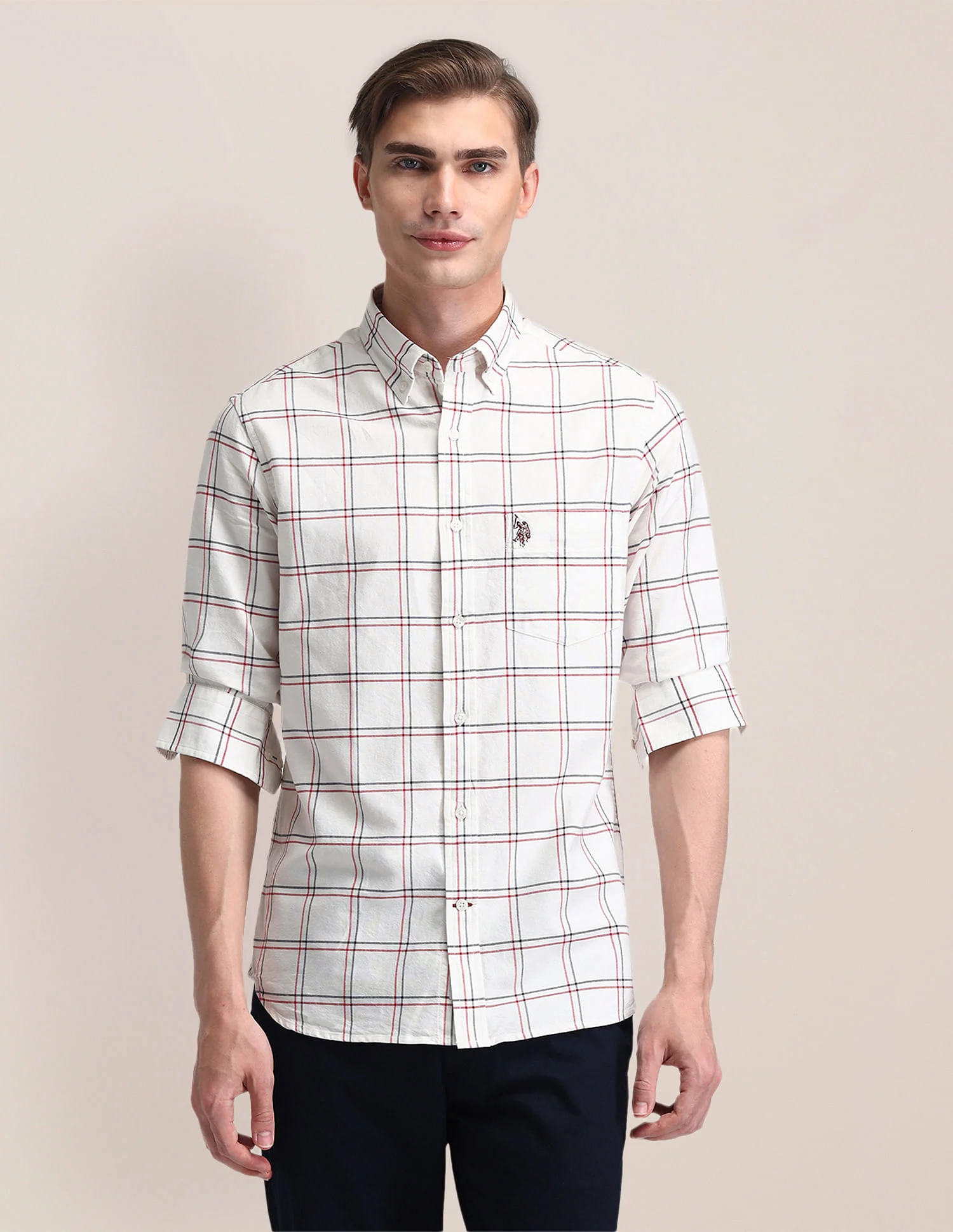 Plaid Check Oxford Shirt - Image 6