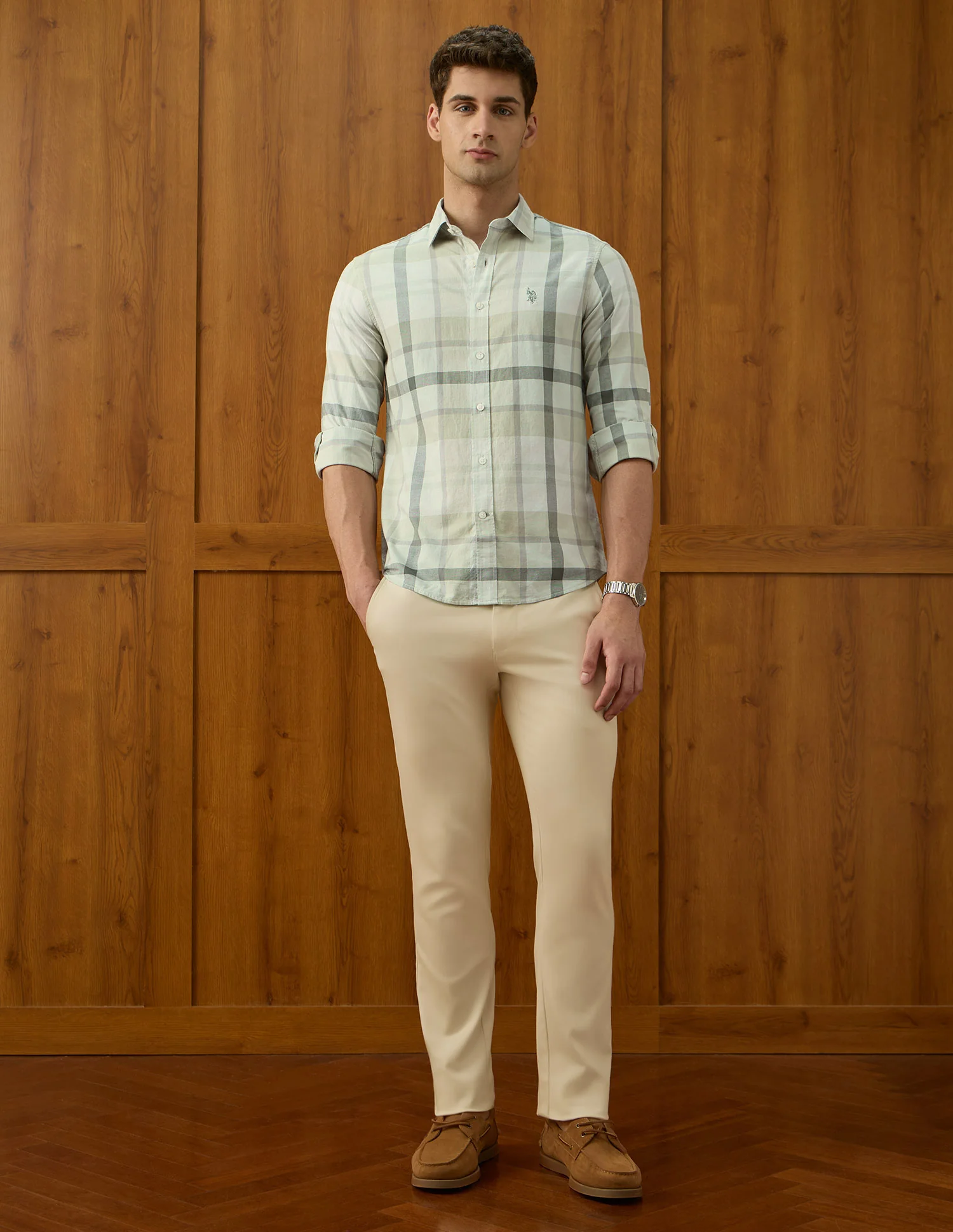Plaid Checked Equestrian Aisle Theater Shirt - Image 3